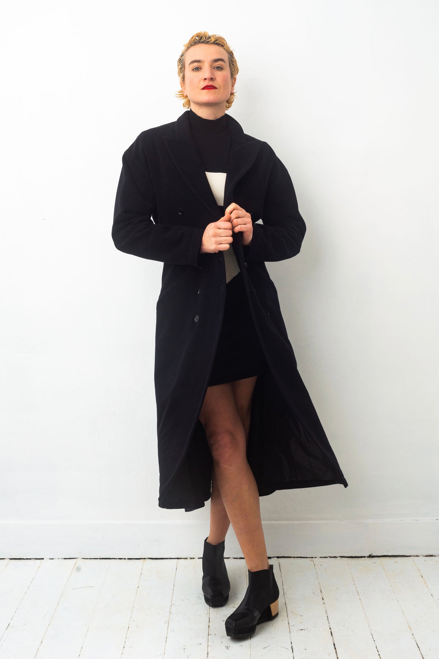 Ter et Bantine 90s long black Victorian coat