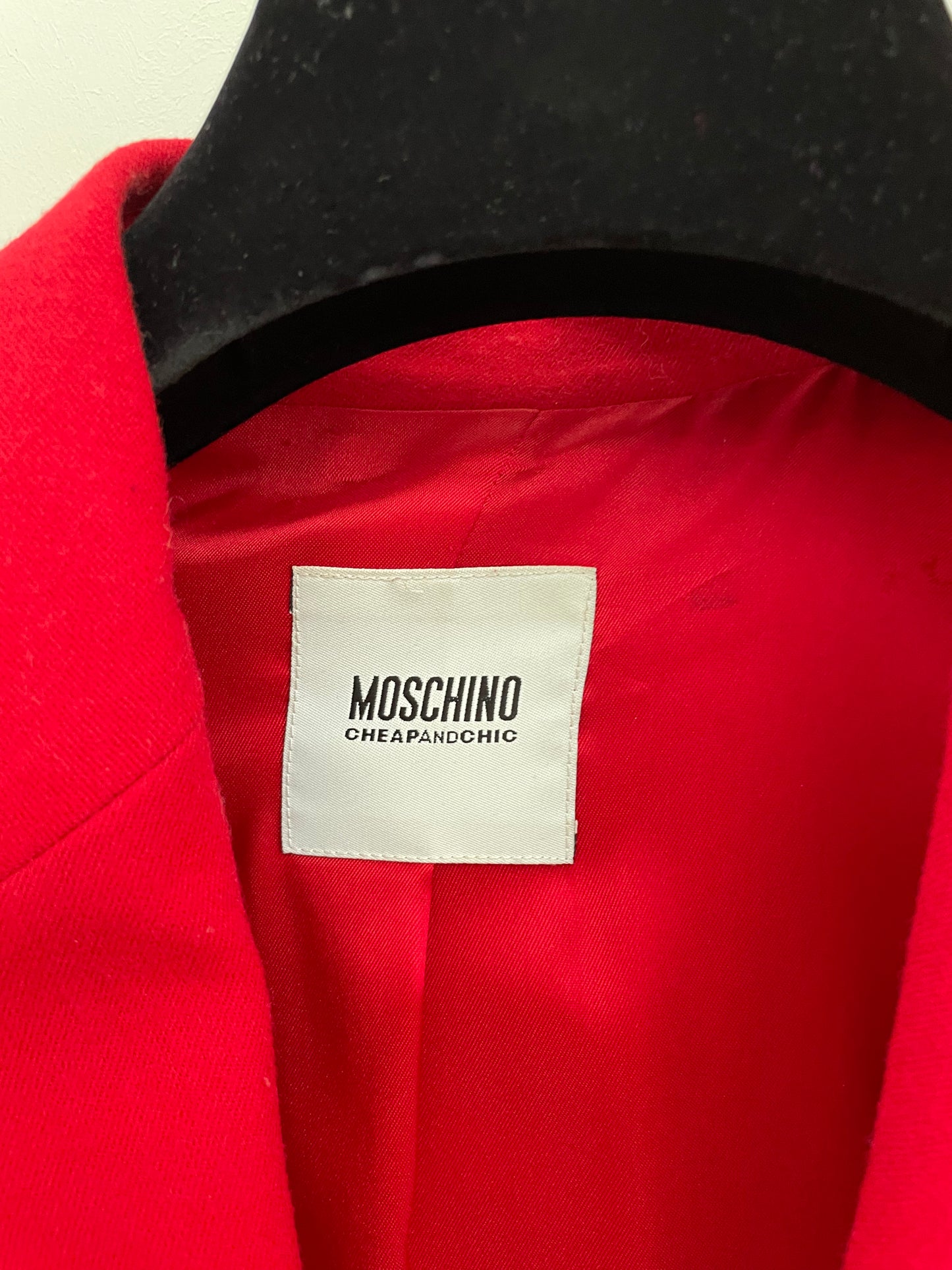 Moschino 2000's red wool pantsuit