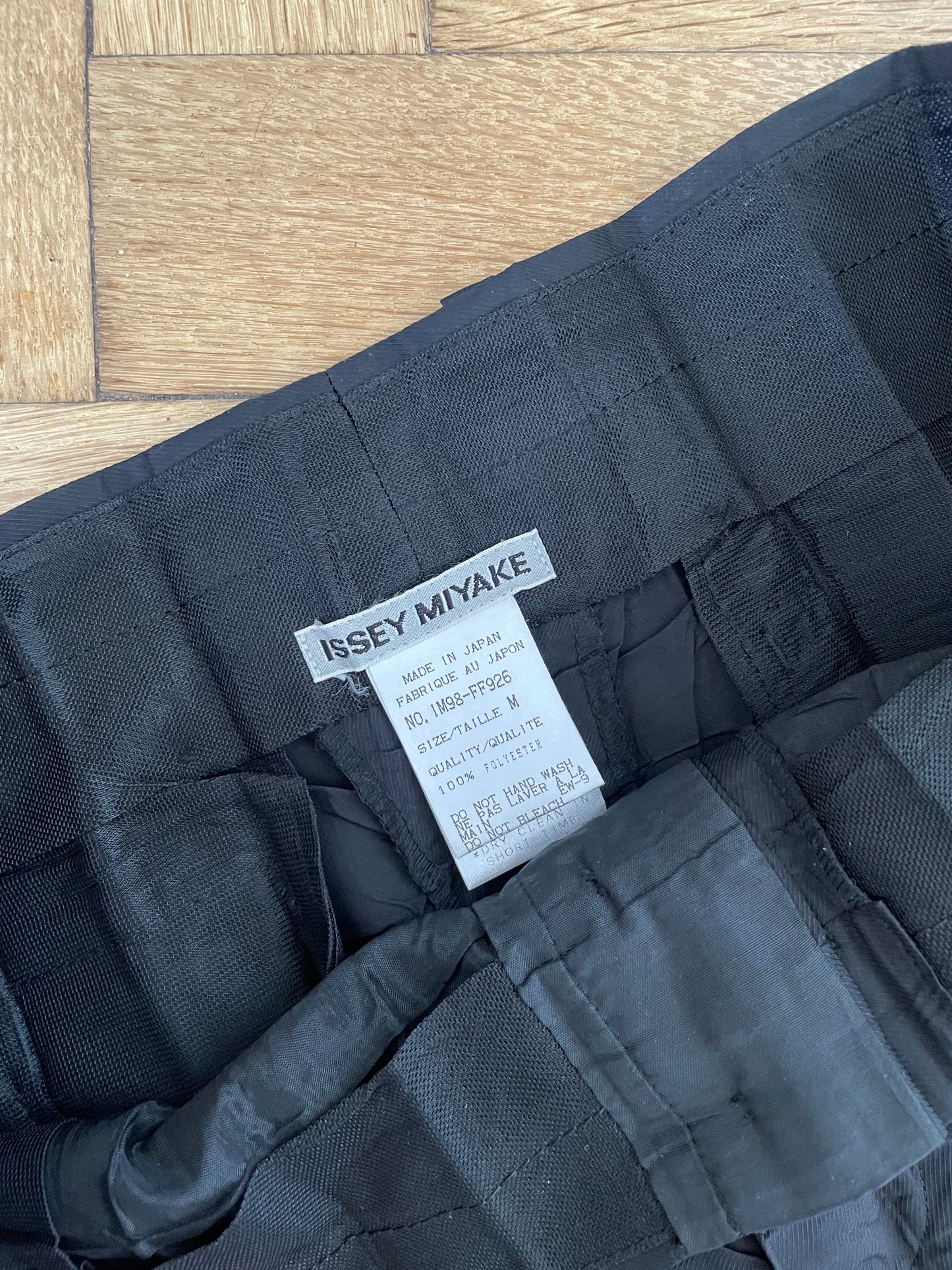 Issey Miyake 90’s pleated black wide trousers