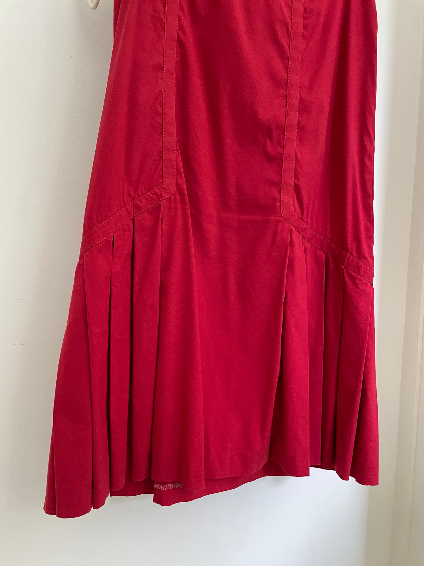 Prada 2000's nylon red maxi mermaid skirt