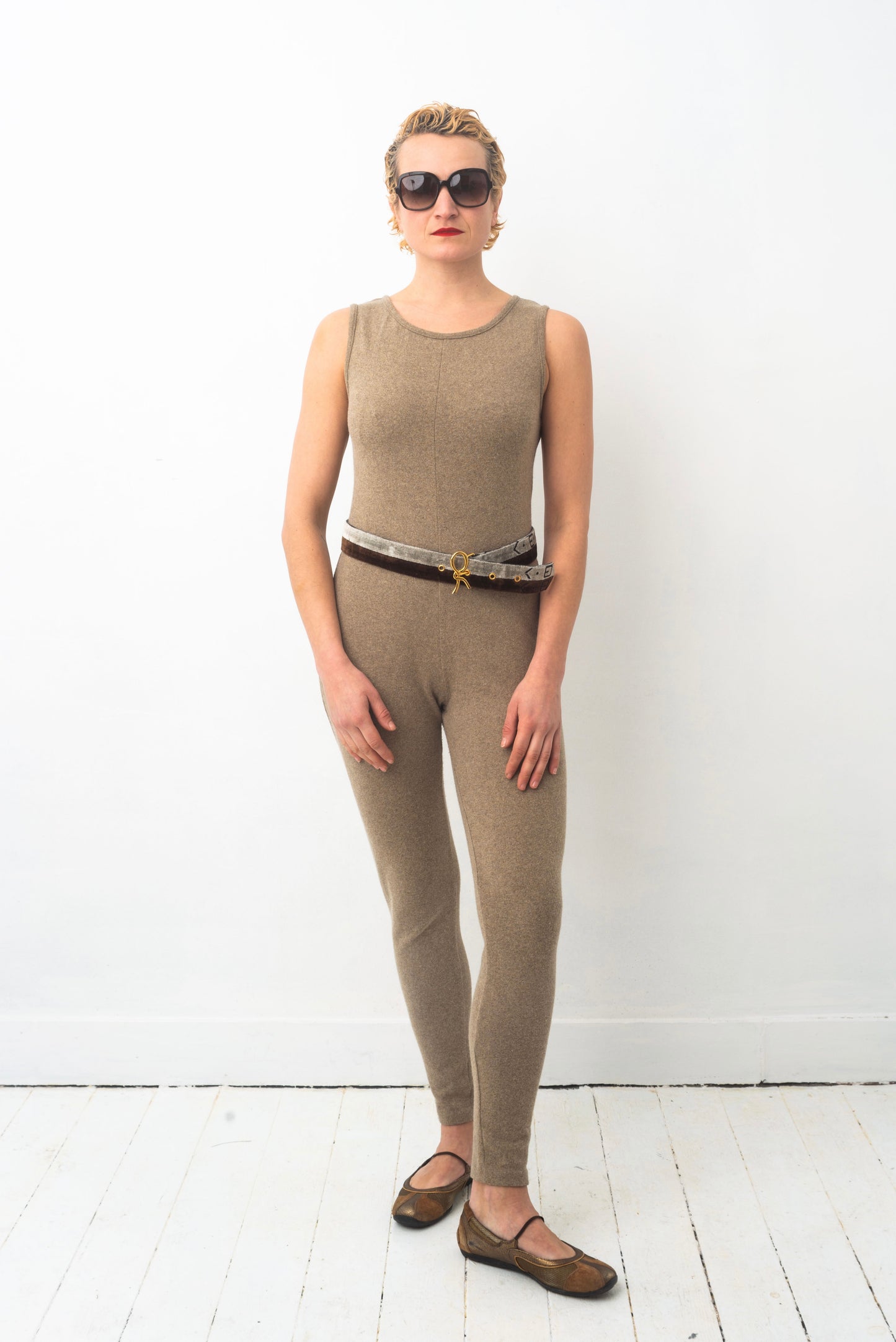 Ter et Bantine 90s wool and cashmere beige jumpsuit