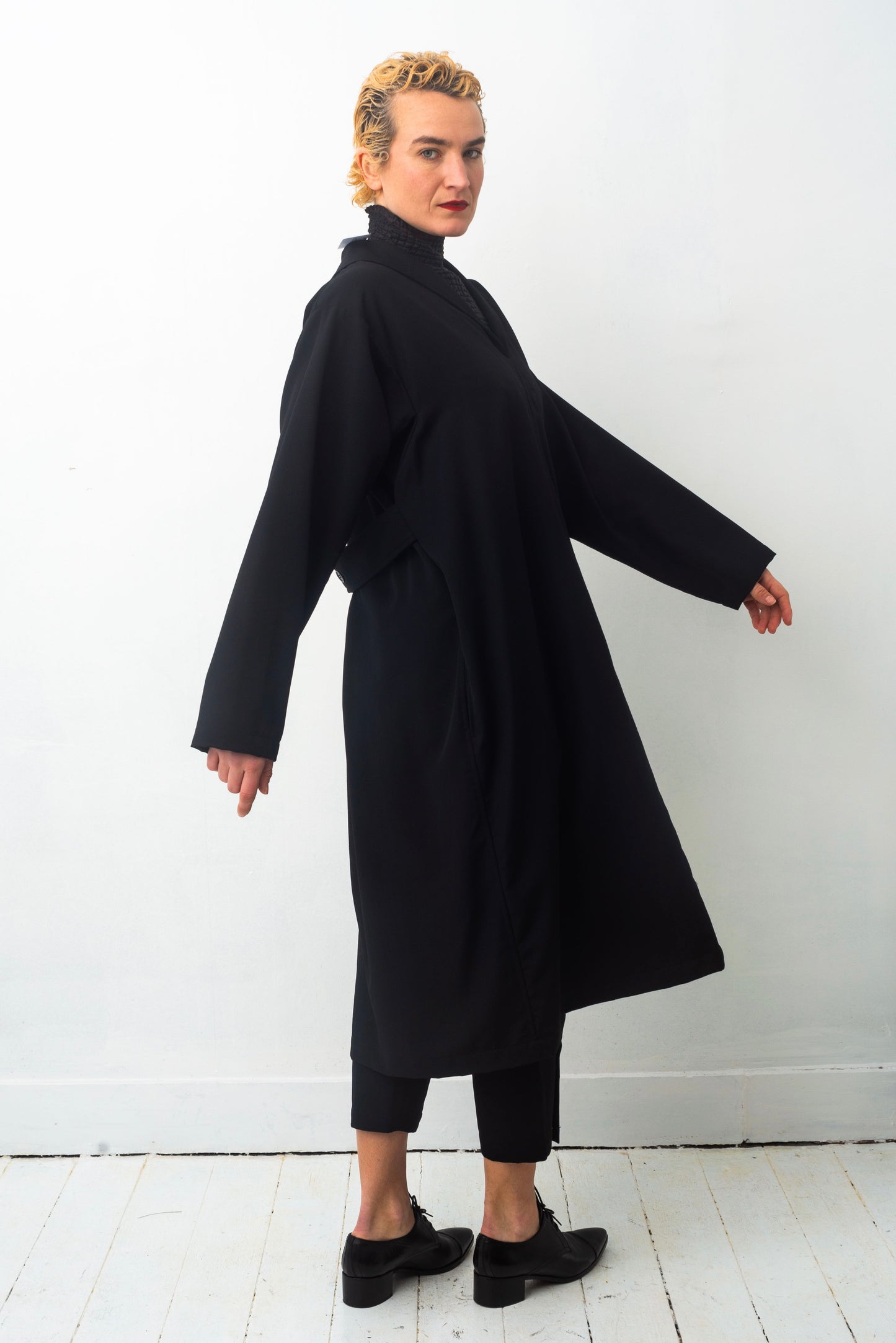 Comme des Garçons 90's black wool tunic dress