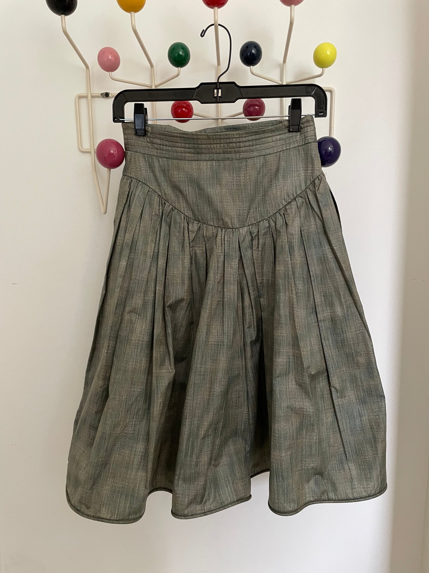 Giorgio Armani 80s khaki cotton short/skirt