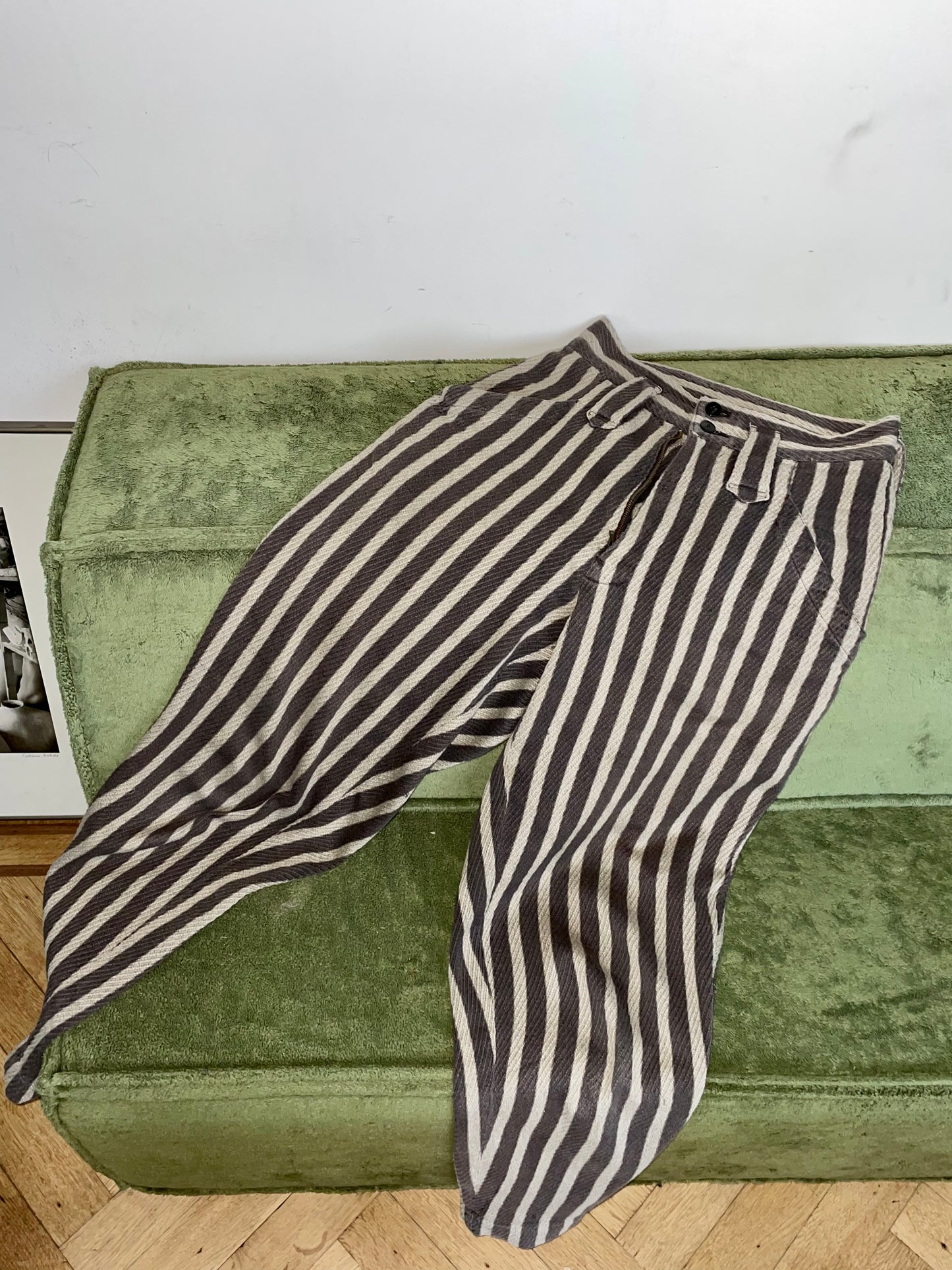 Issey Miyake Plantation 80s striped knit trousers