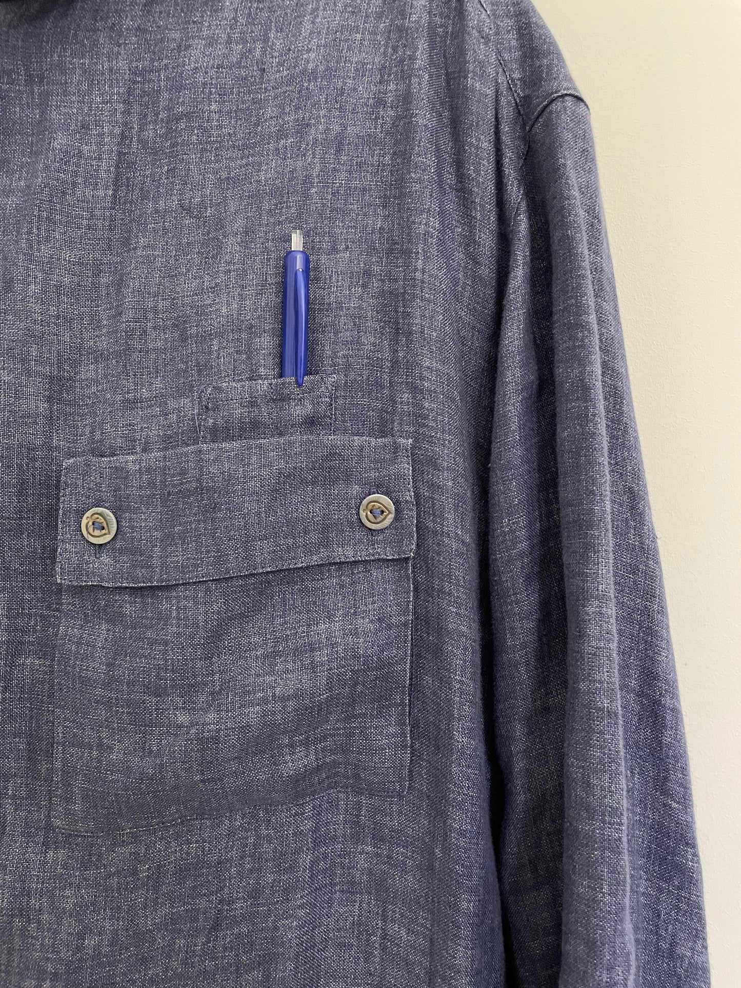 Sonia Rykiel Inscription 90s linnen blue short suit