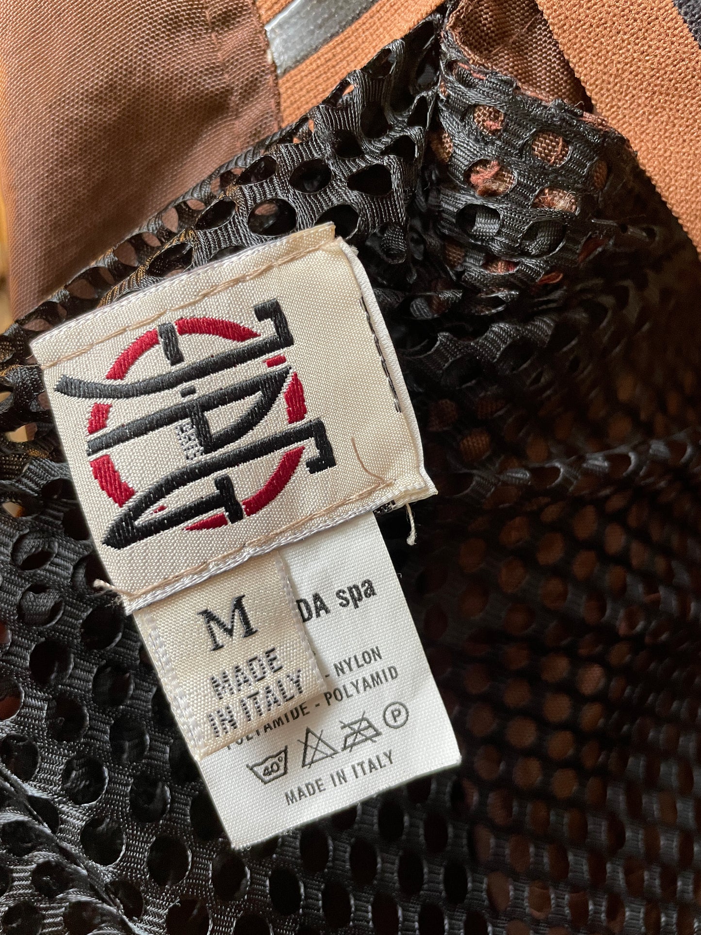 Jean Paul Gaultier 90's brown cargo harness top with multiple pockets and open back