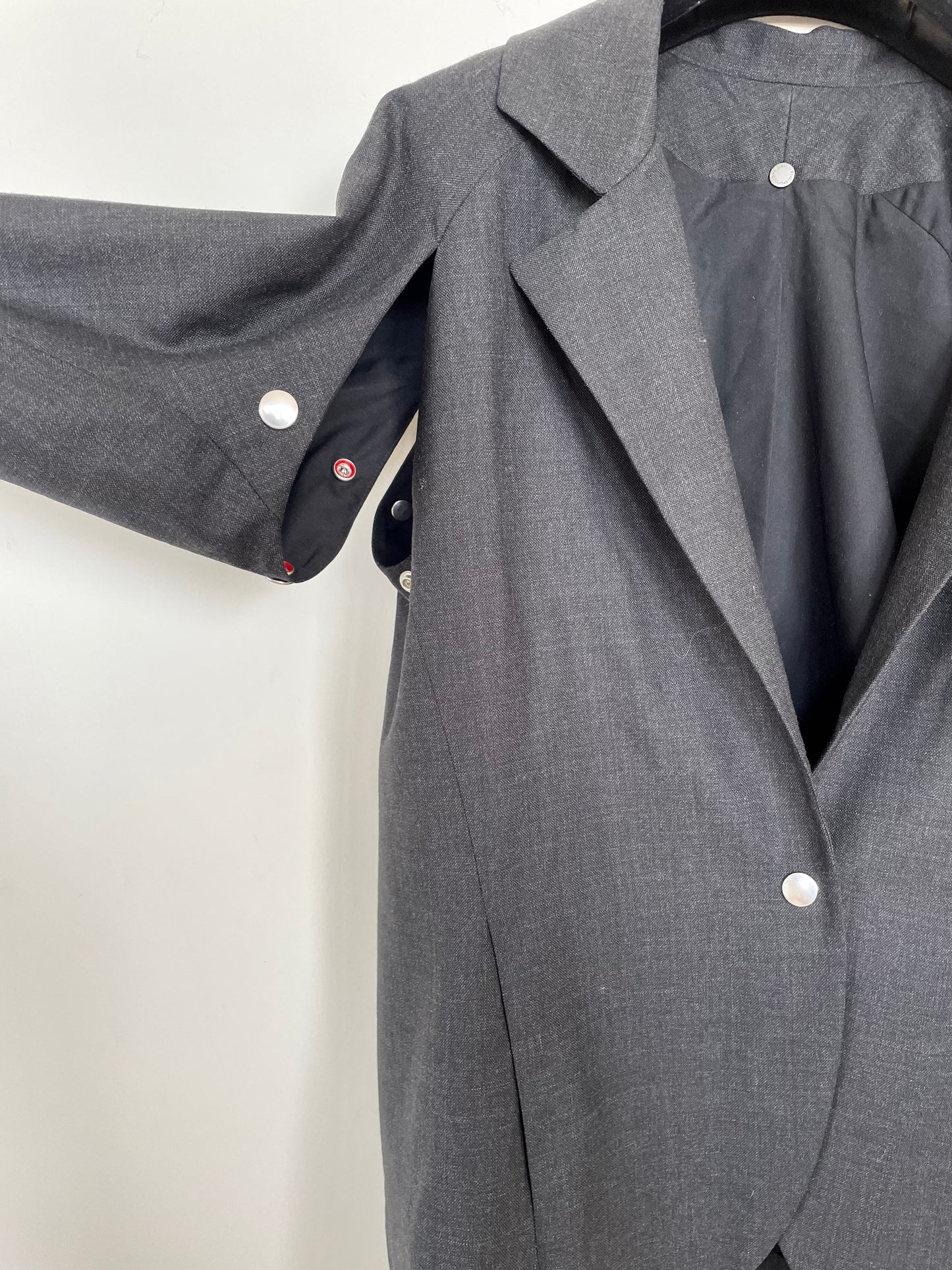 Jean-Paul Lespagnard grey transformable blazer with open armpits