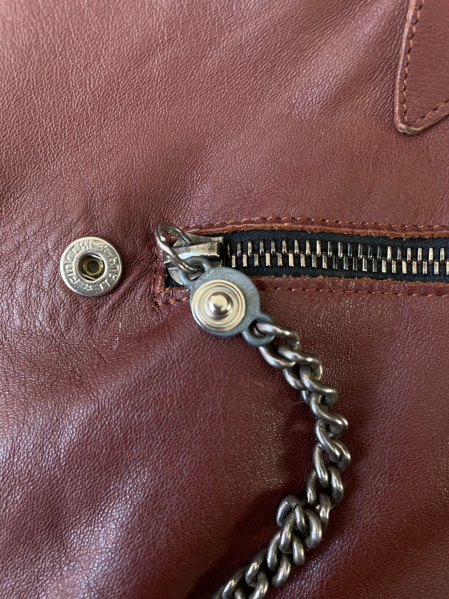 Jean Paul Gaultier 80's leather backpack with harness closure