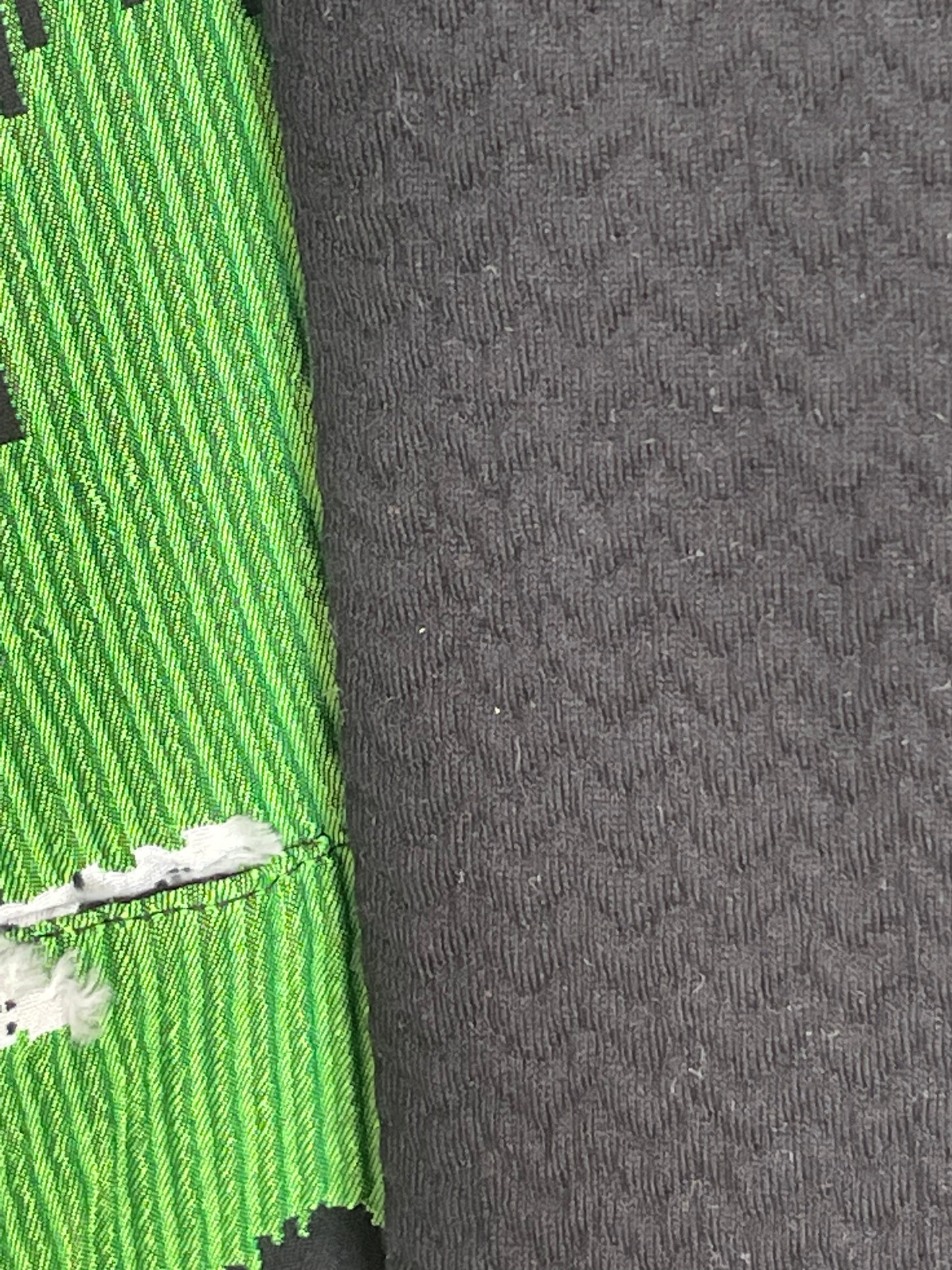 Jean-Paul Lespagnard green, white and black graphic "wheel traces" jacquard waist coat