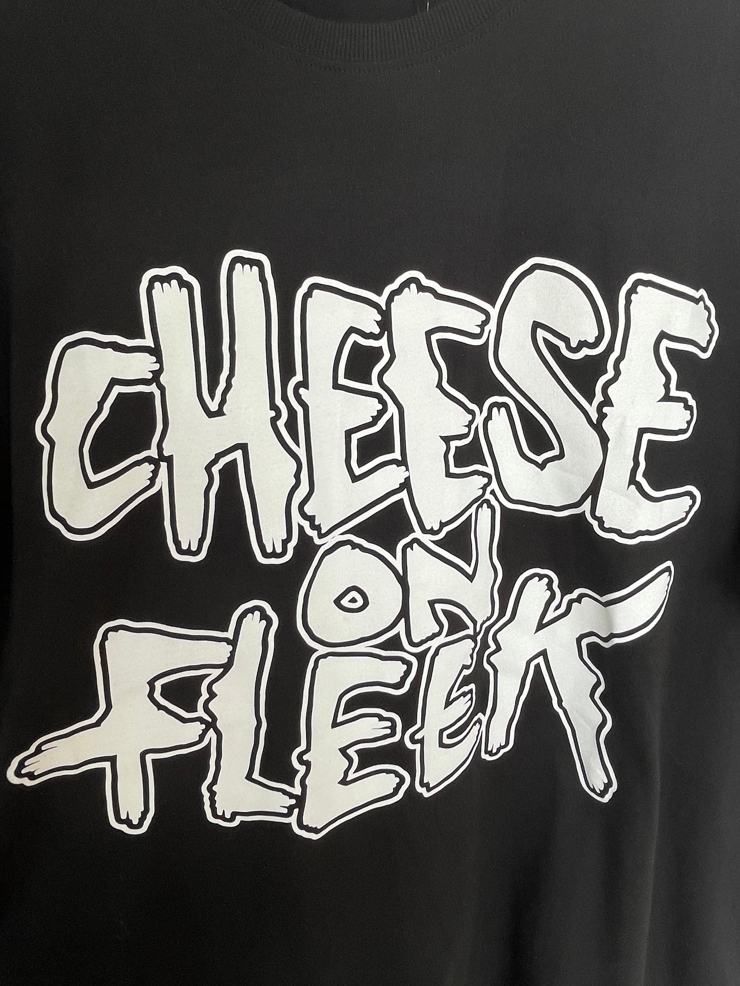 Jean-Paul Lespagnard "Cheese on Fleek" black cotton oversize t-shirt