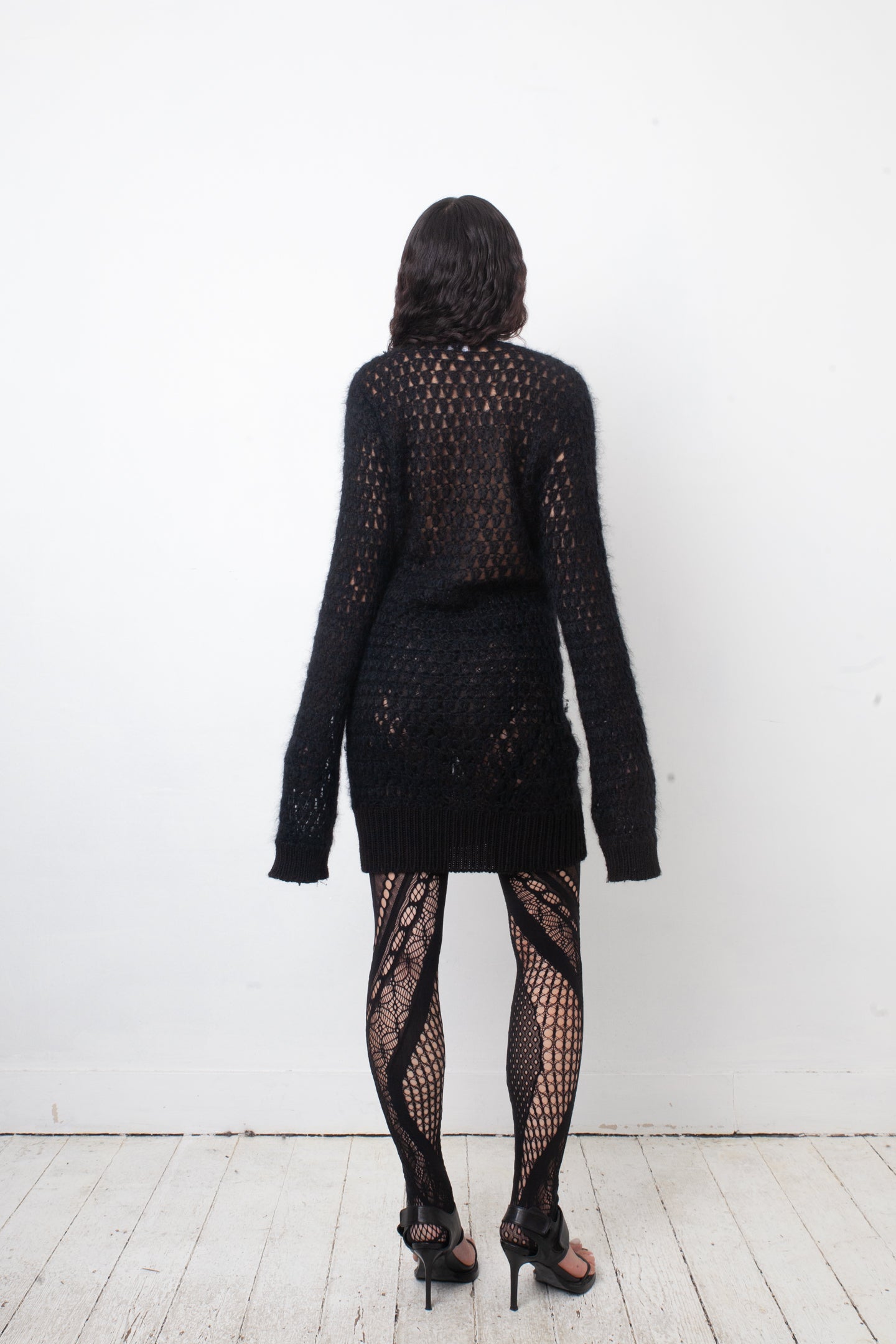 Veronique Branquinho 2005's black knit sweater dress