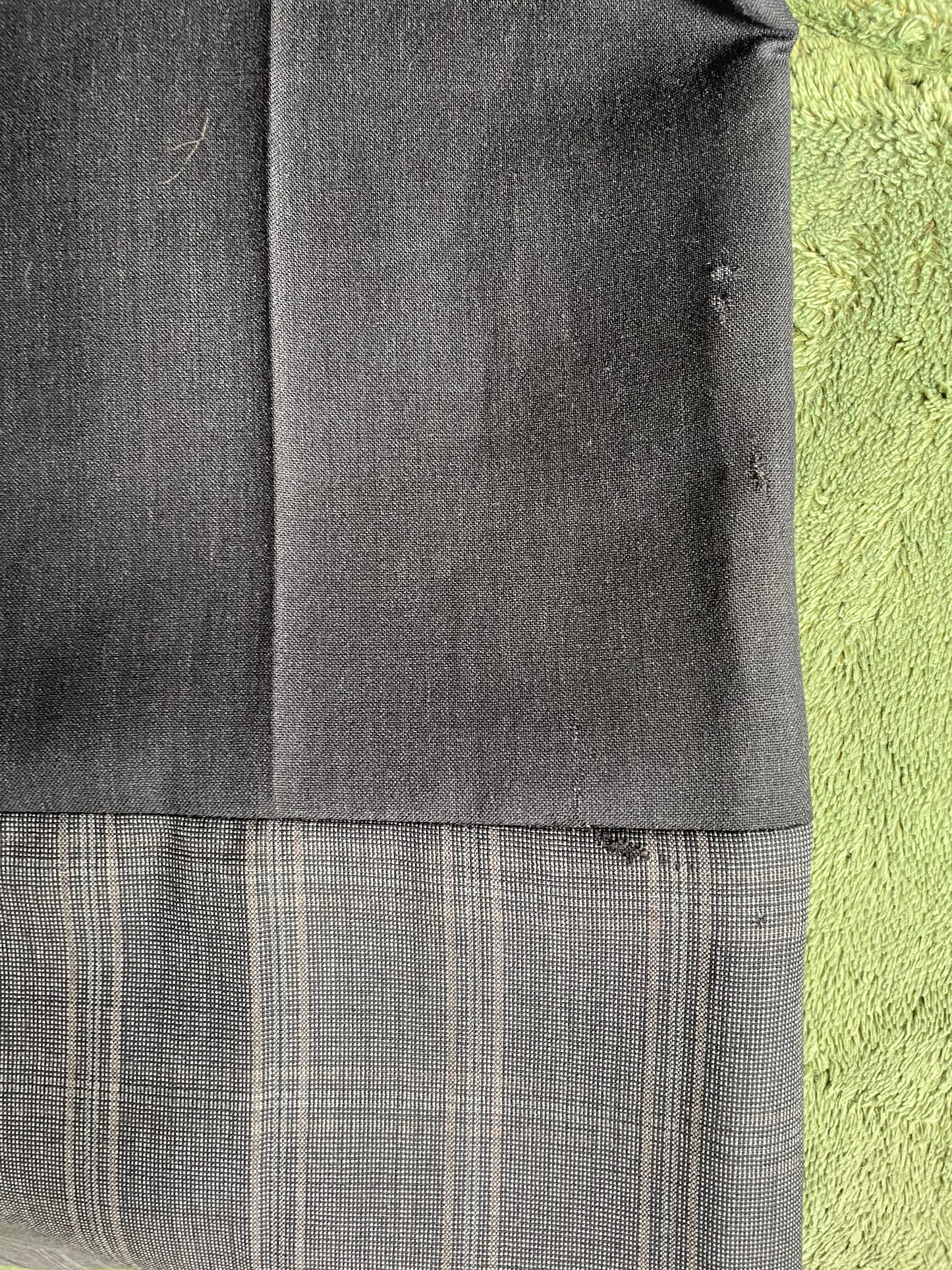 Etro 2000's grey wool trousers with glen check detail at bottom