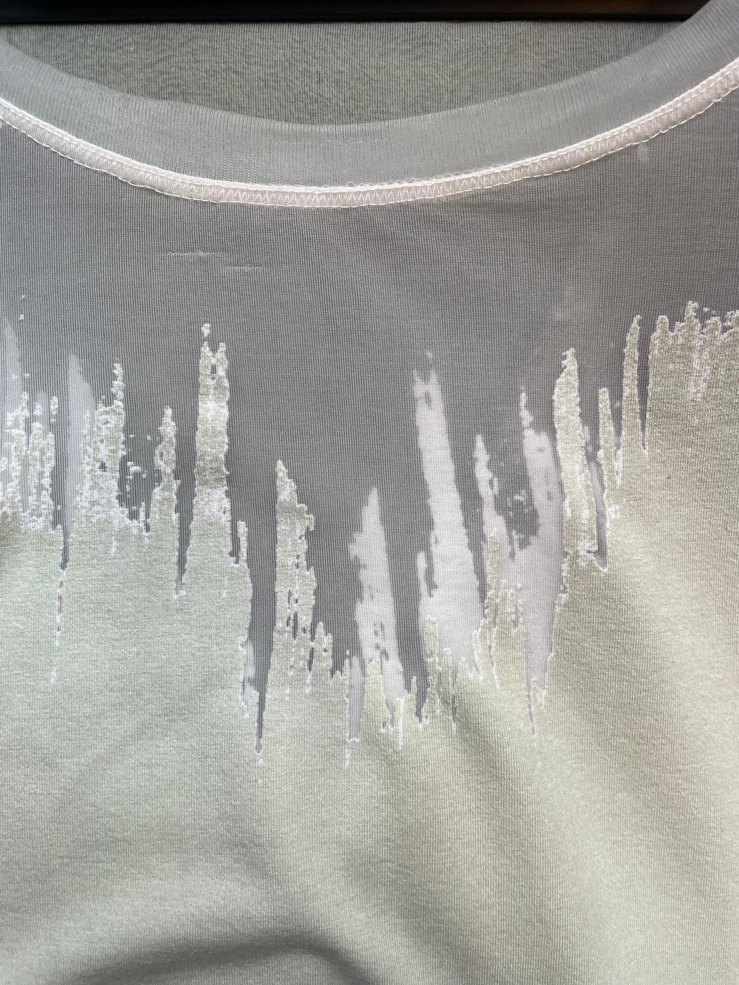 Roberto Cavalli 2000's mesh mint green top