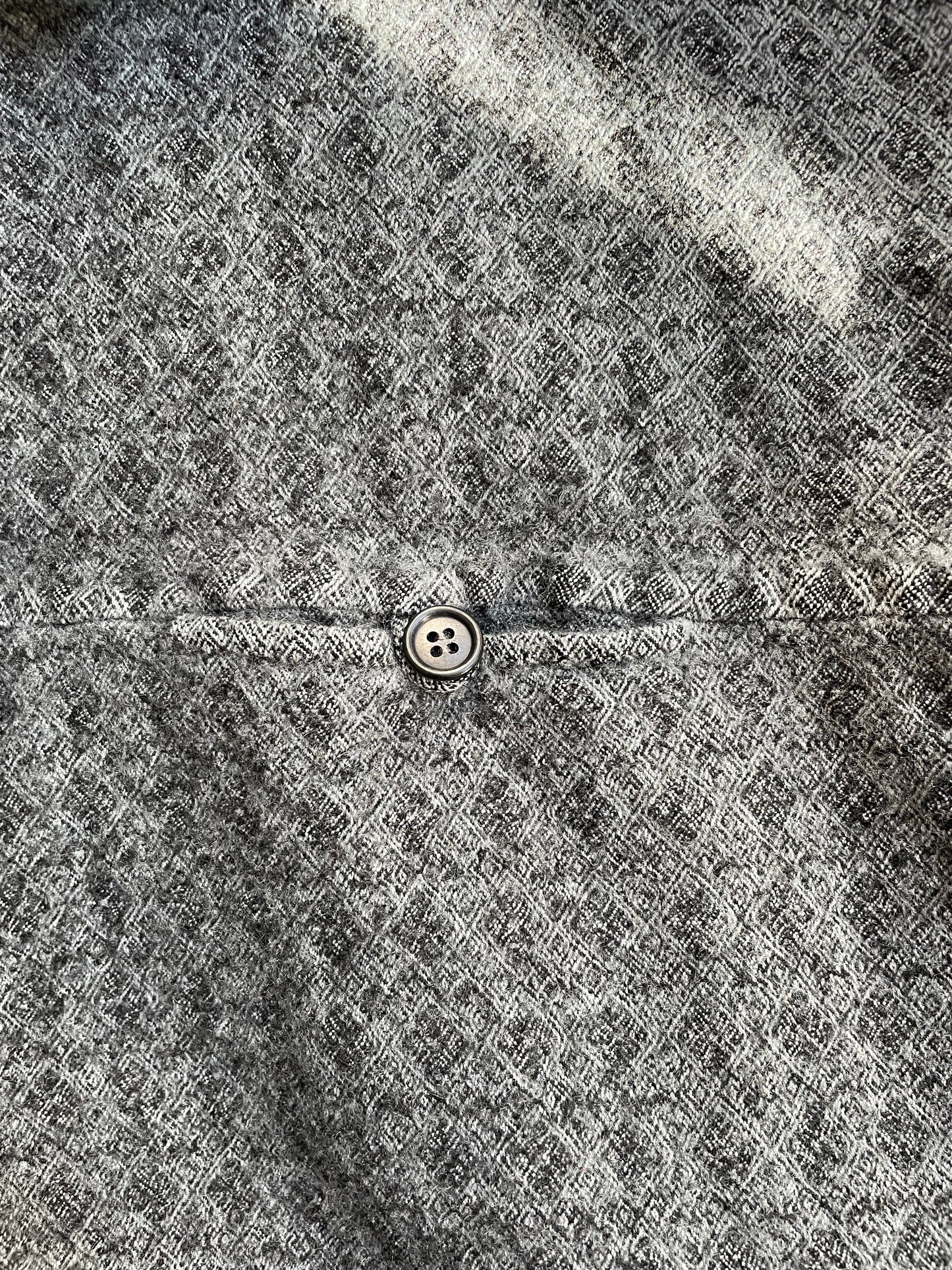 Y's 2000's wool blue-grey cropped wide wool sweater