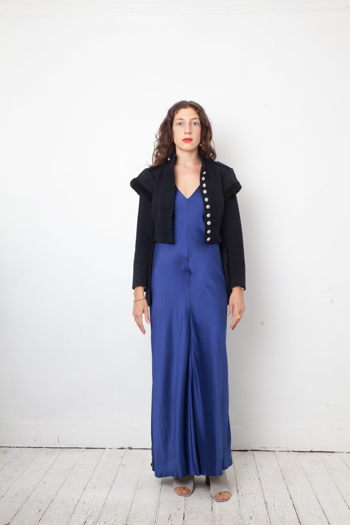 Burberrry 2020's wool dark blue military jacket