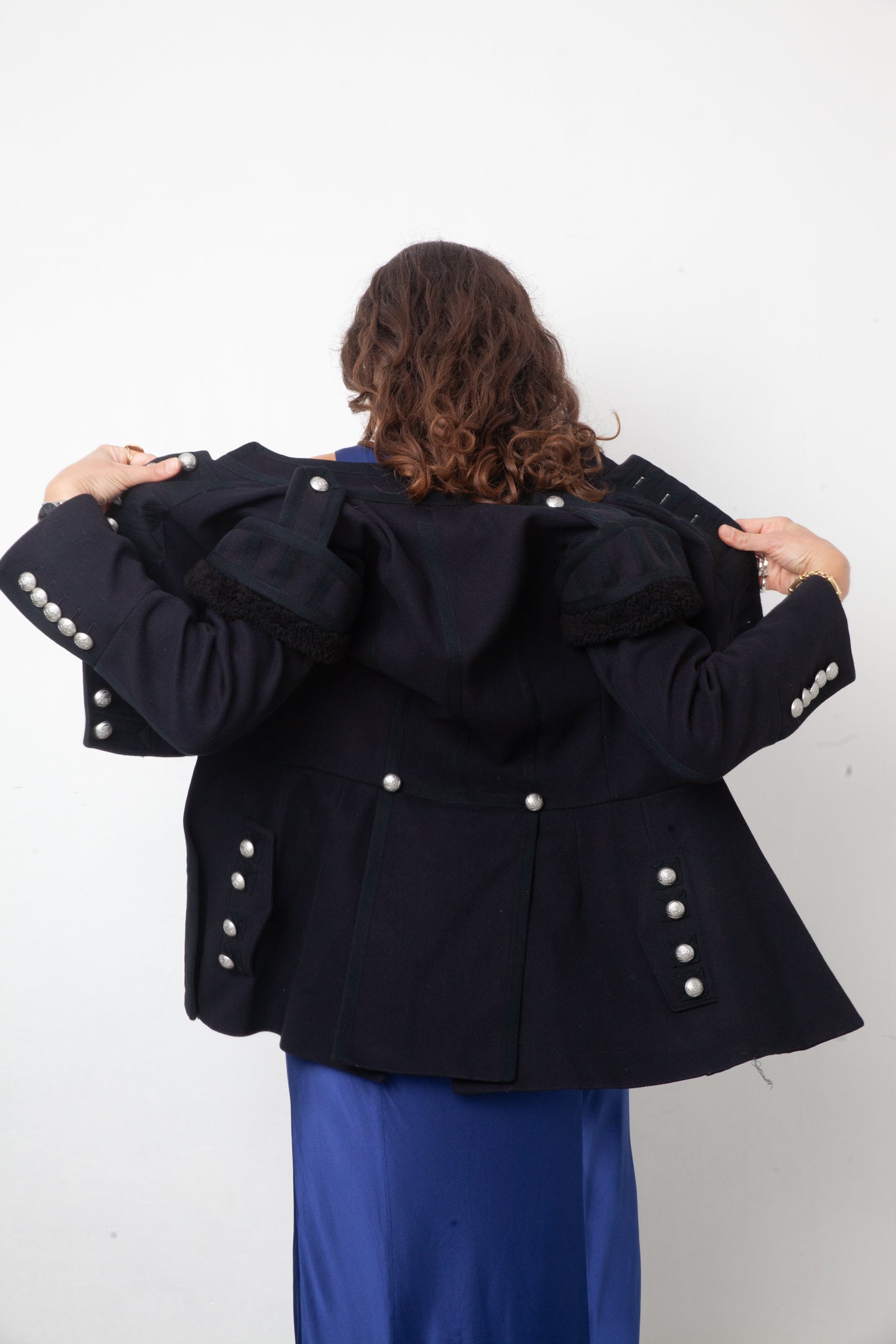 Burberrry 2020's wool dark blue military jacket