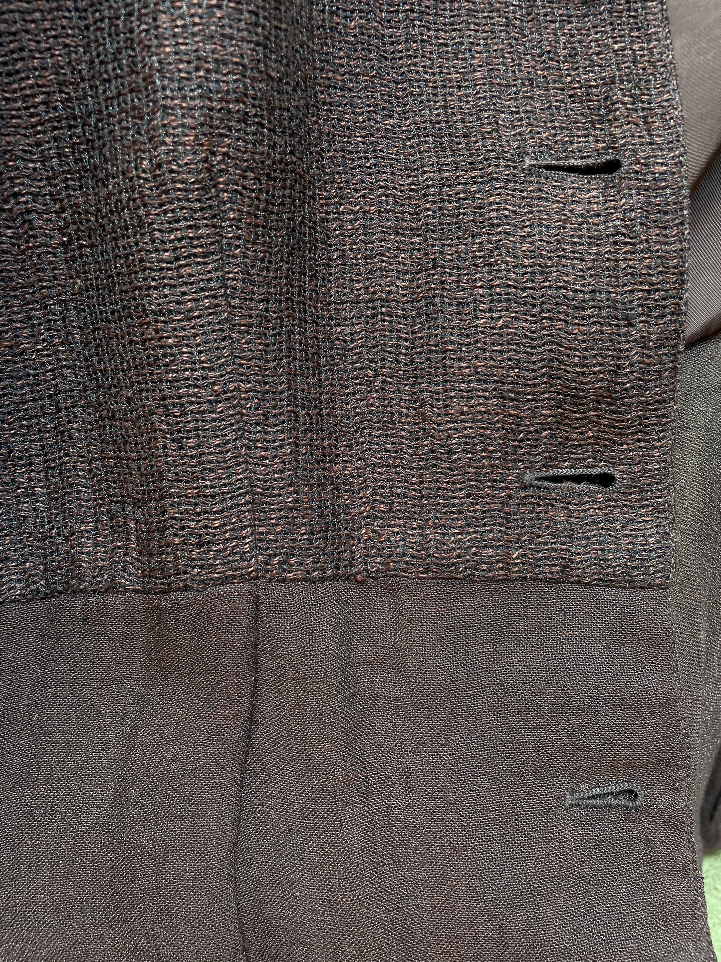 Moschino Cheap & Chic 90's brown linnen jacket with transparency