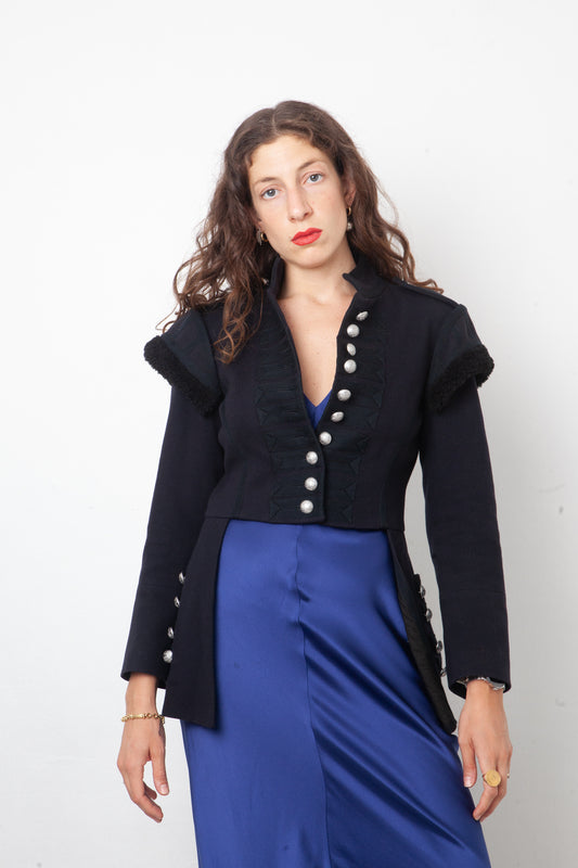 Burberrry 2020's wool dark blue military jacket