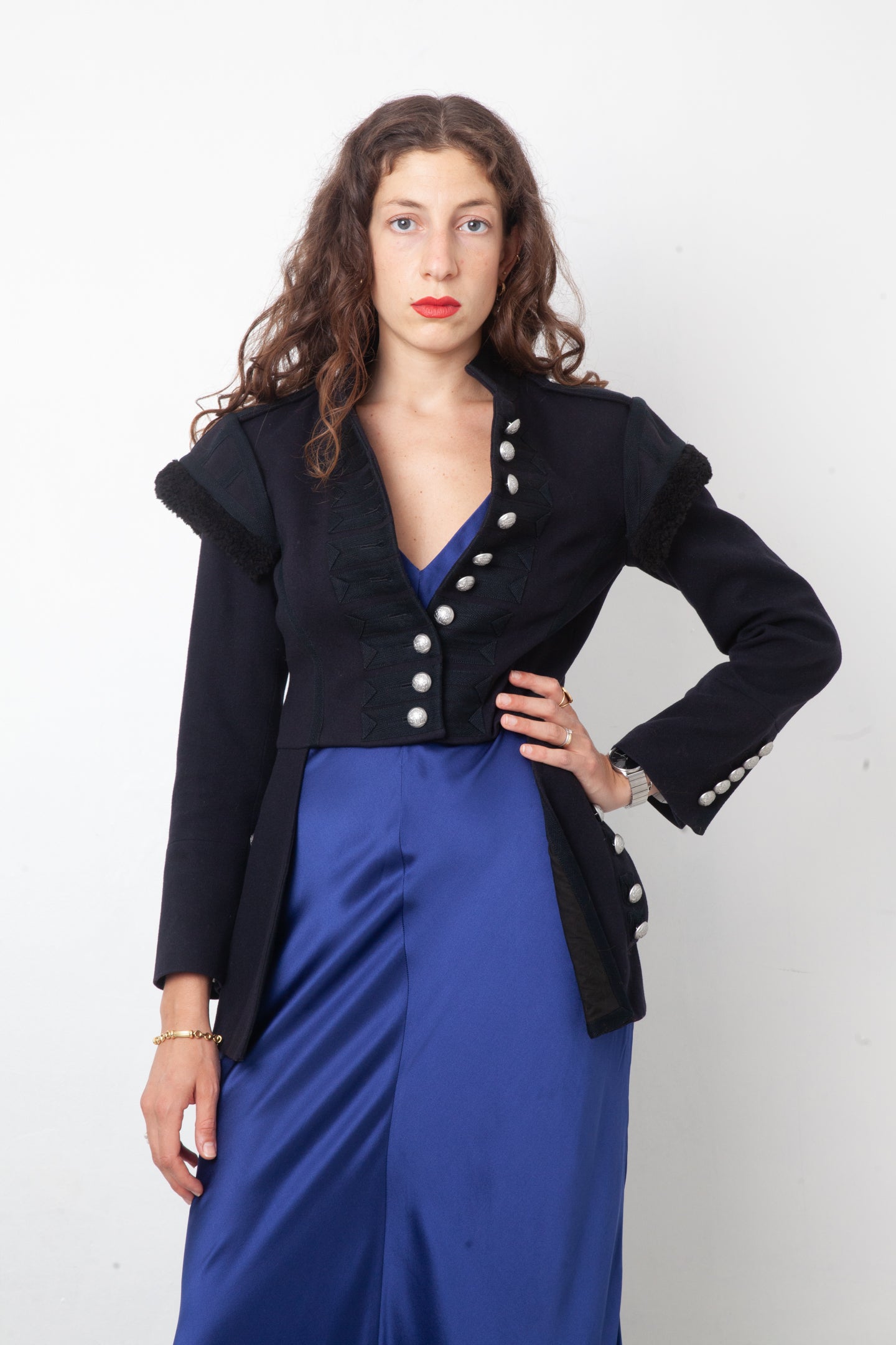 Burberrry 2020's wool dark blue military jacket