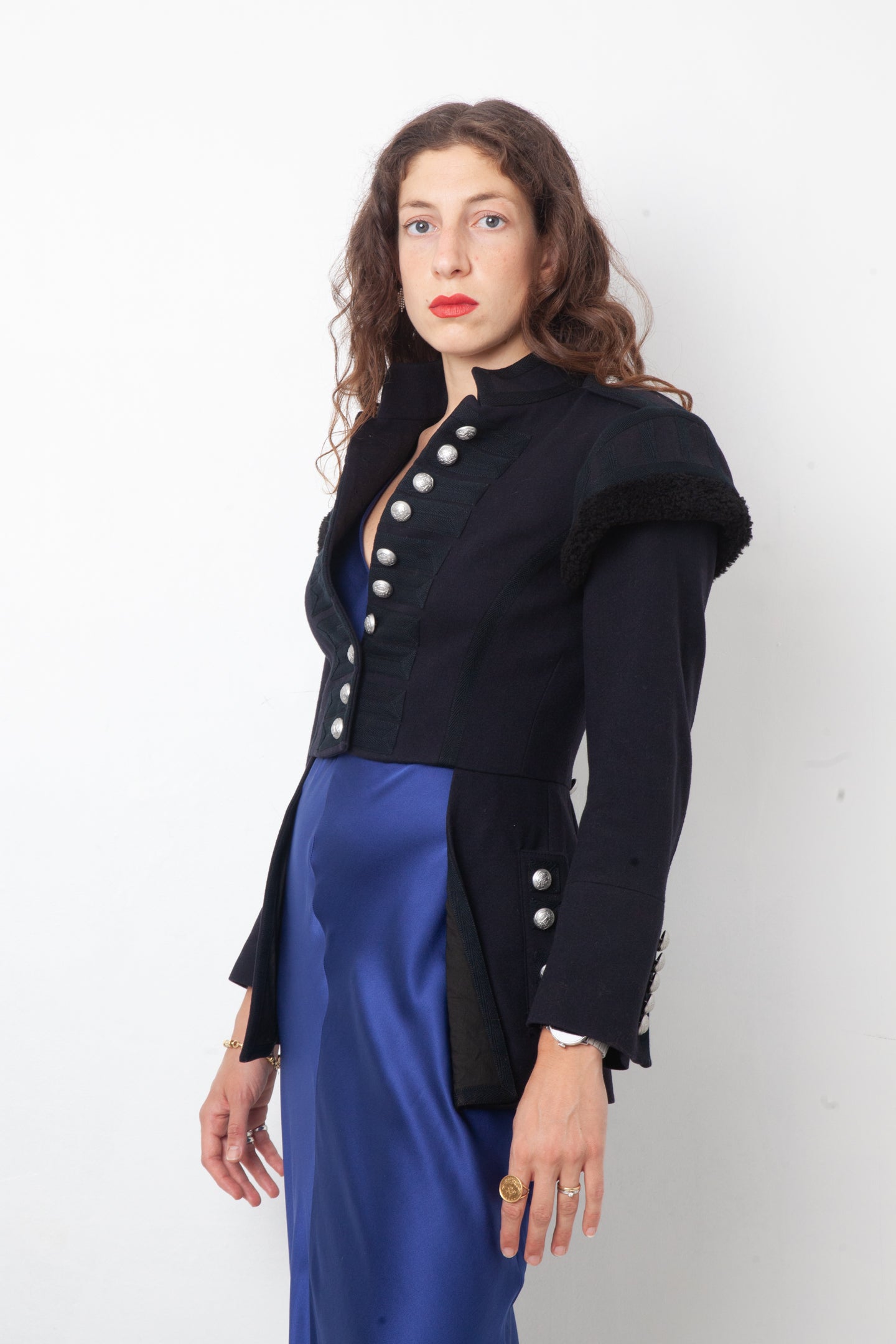 Burberrry 2020's wool dark blue military jacket