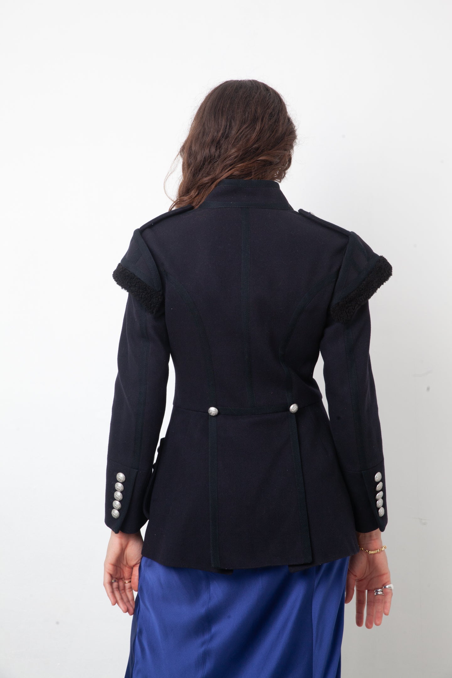 Burberrry 2020's wool dark blue military jacket