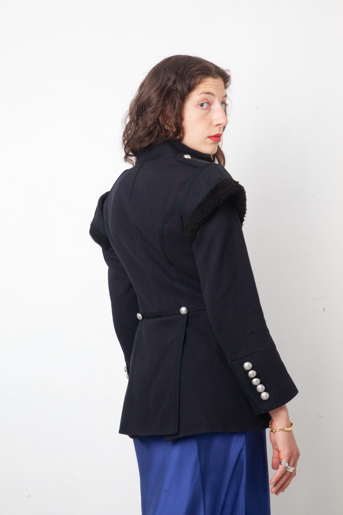 Burberrry 2020's wool dark blue military jacket