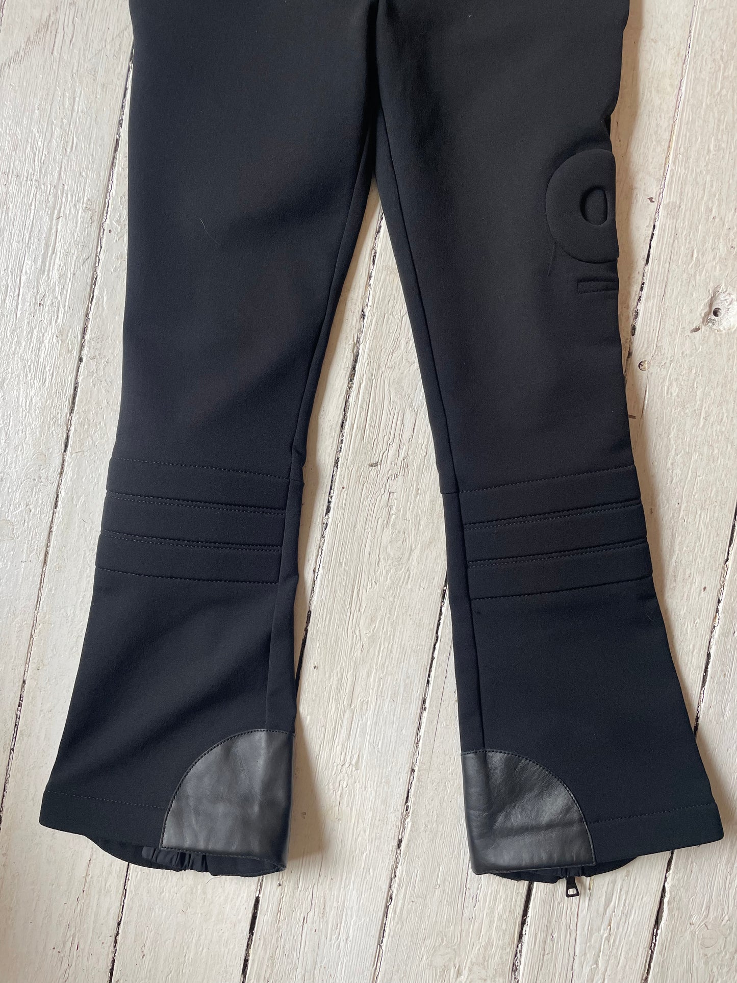 Prada 2000's futuristic black flared nylon trousers
