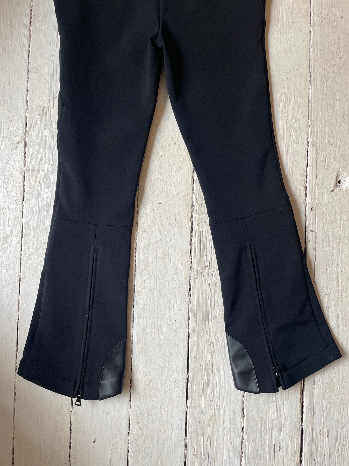 Prada 2000's futuristic black flared nylon trousers