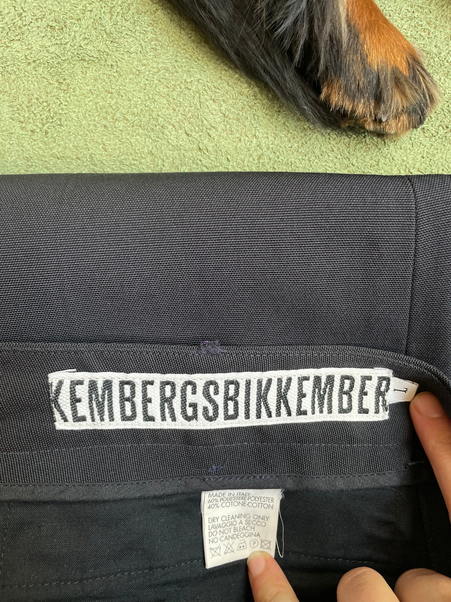 Dirk Bikkembergs 2000's technical fabric dark blue suit