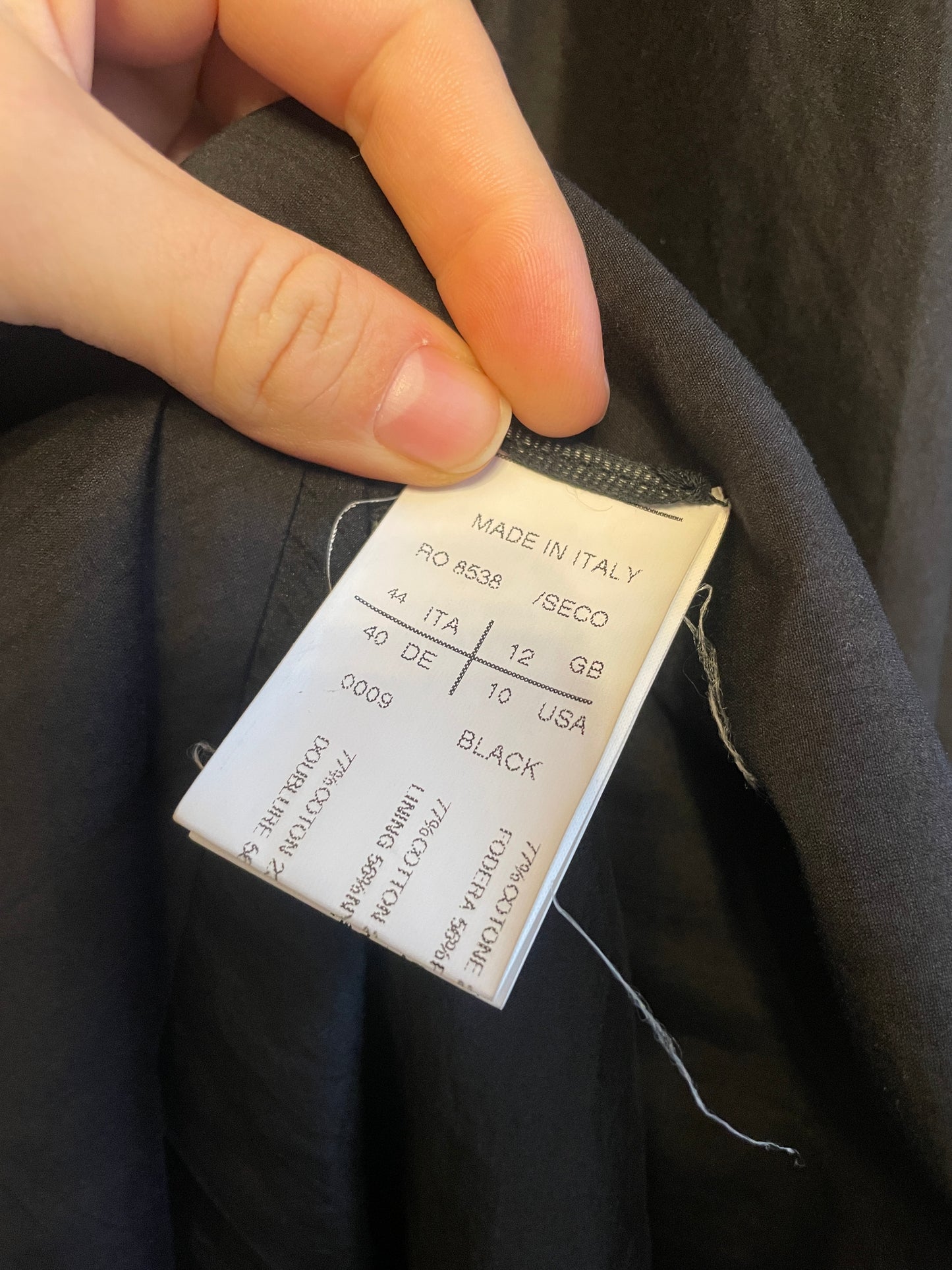 Rick Owens Spring 2011 black cotton and silk bustier dress