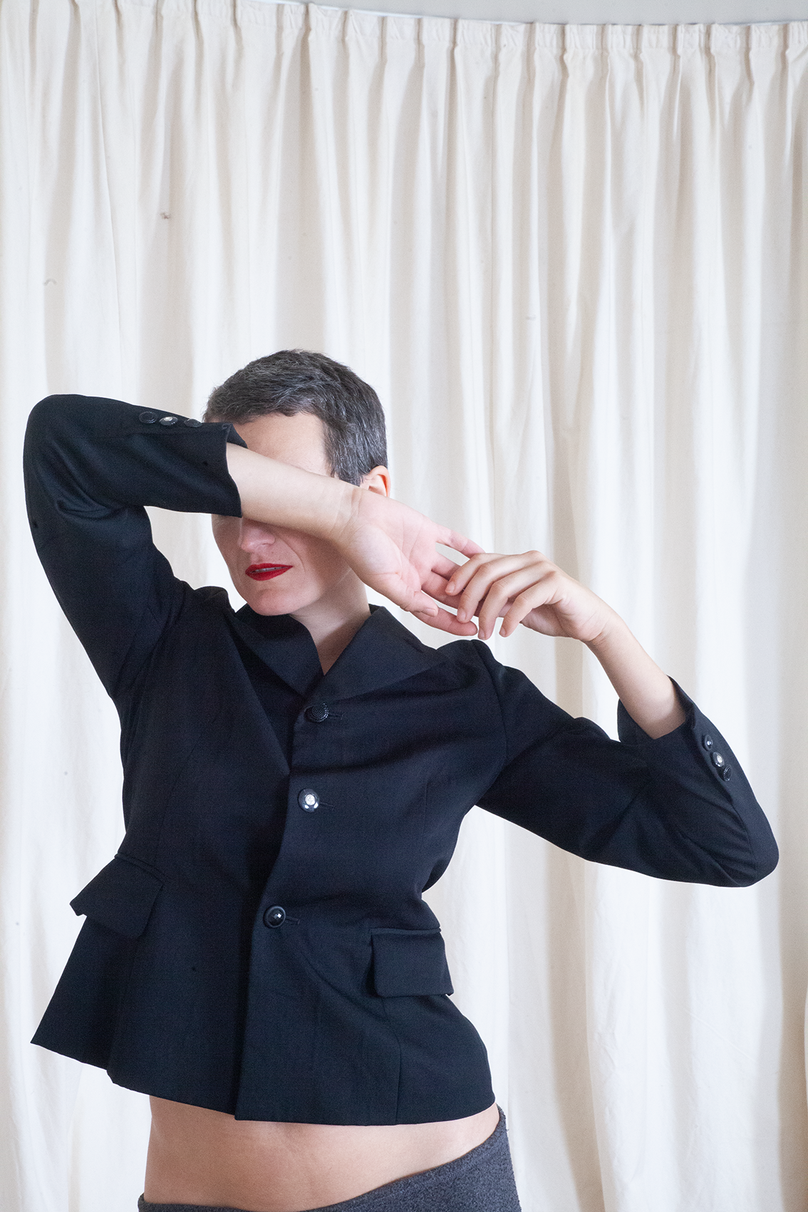 Comme des Garçons FW 2008 classic short black wool blazer