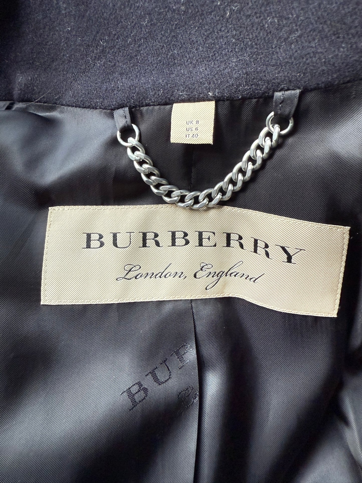 Burberrry 2020's wool dark blue military jacket
