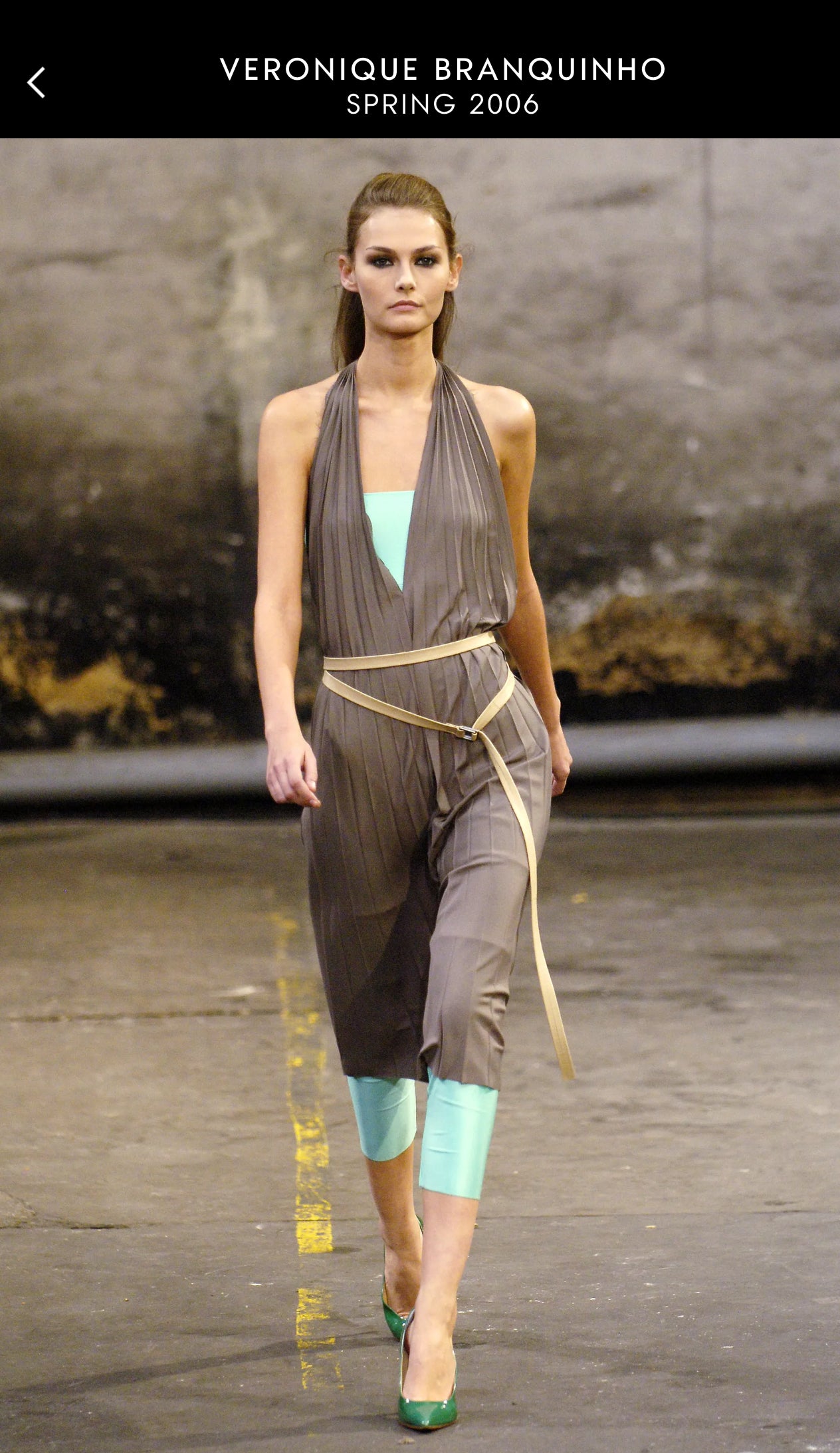 Veronique Branquinho spring 2006 patent leather green slingbacks size 39