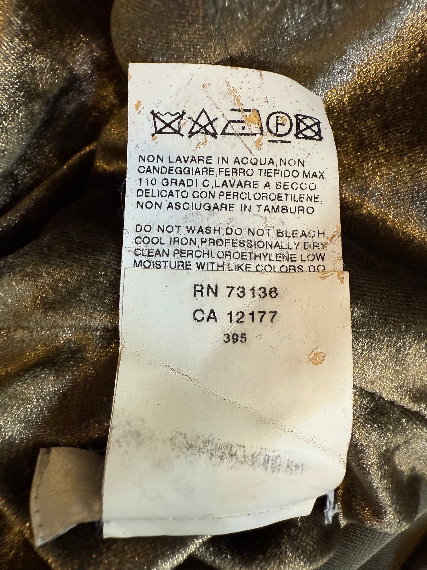 Max Mara 2000's golden hooded sweater dress