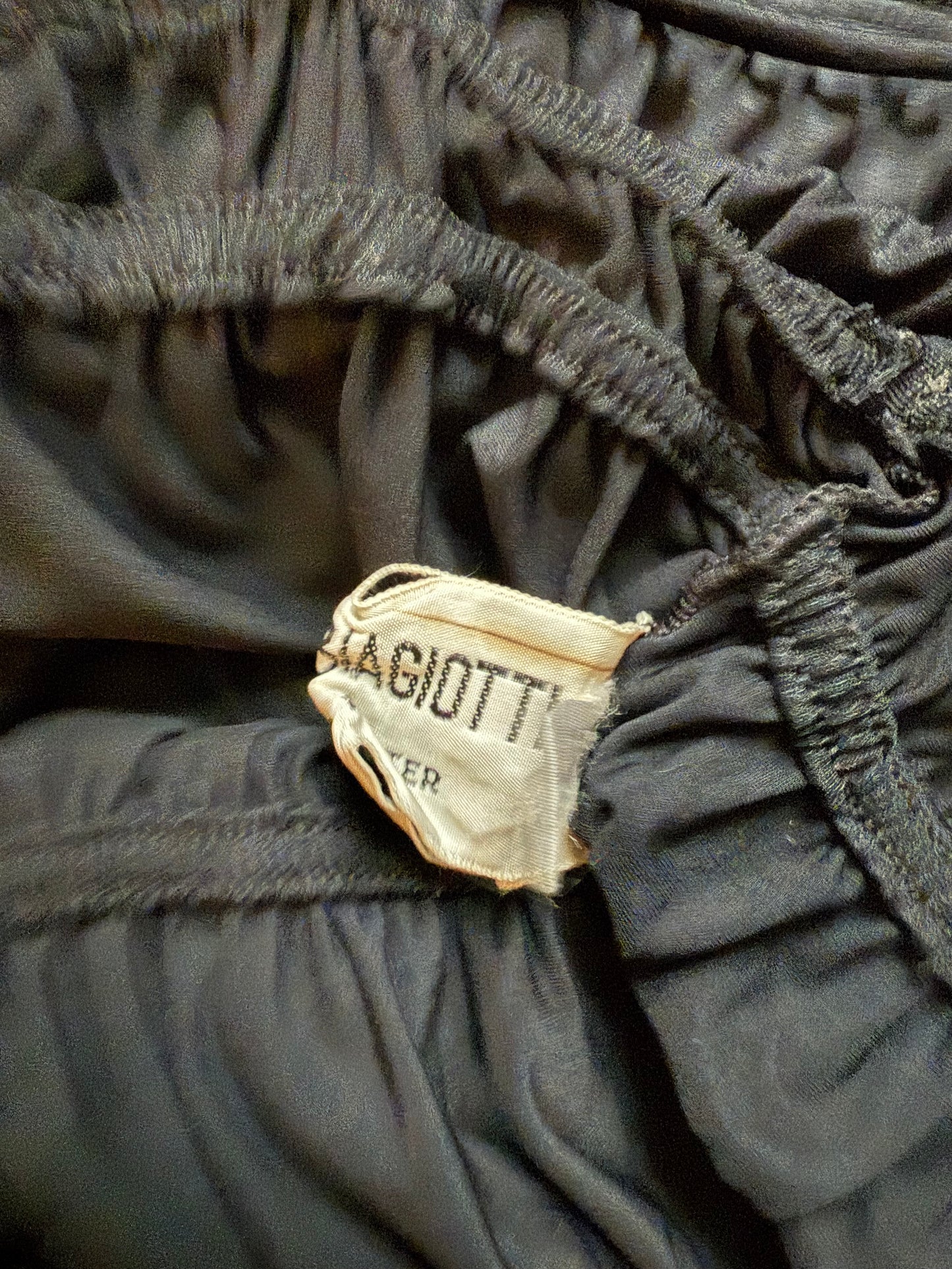 Laura Biagotti 90's black ruffled bodysuit