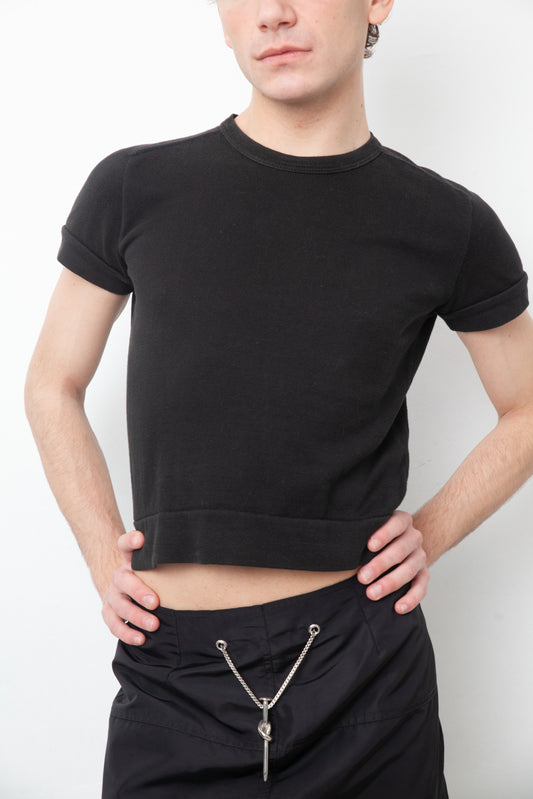Margiela line 6 2000's black cotton baby t-shirt