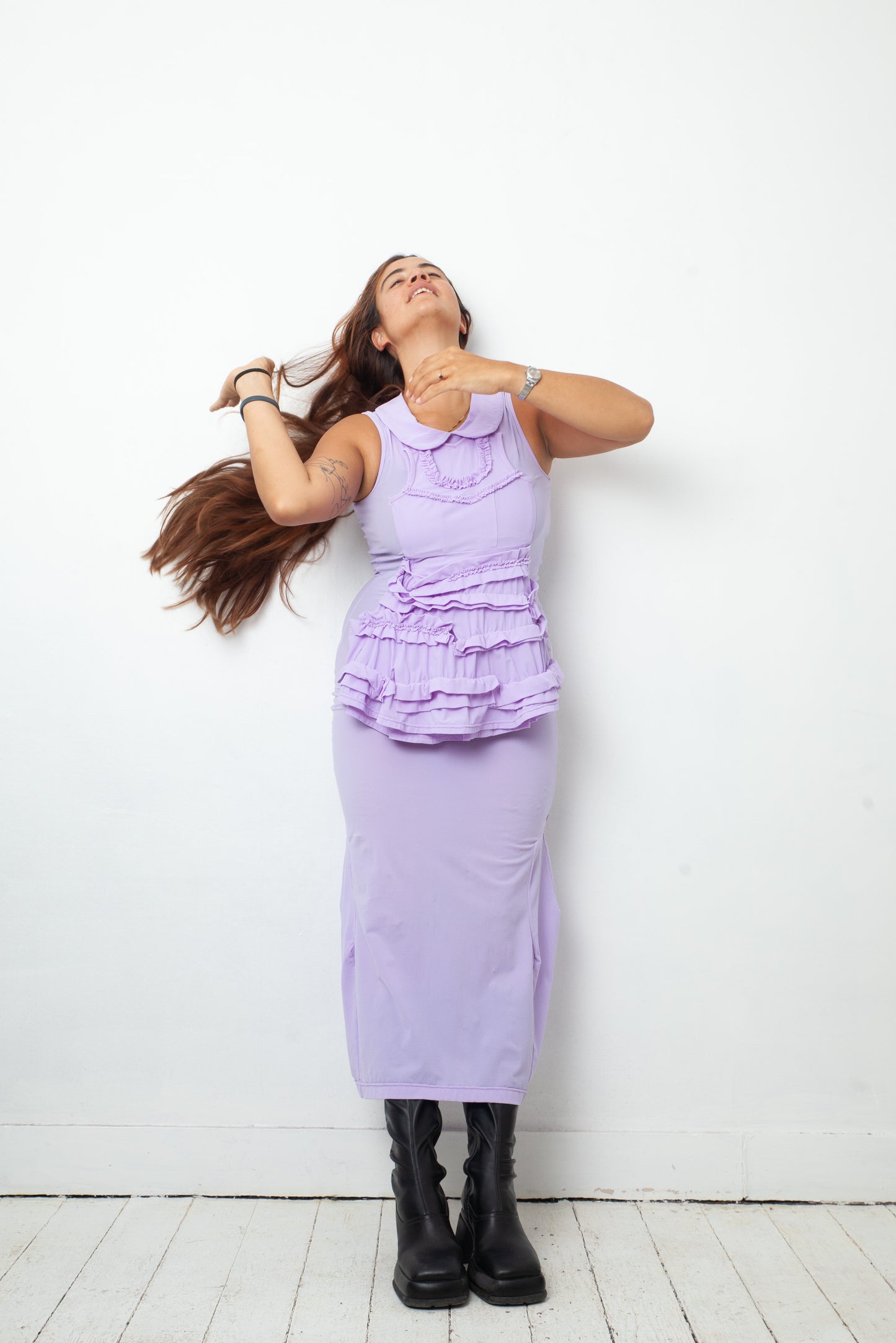 Comme des Garçons fall 2007 lilac dress with baby frock