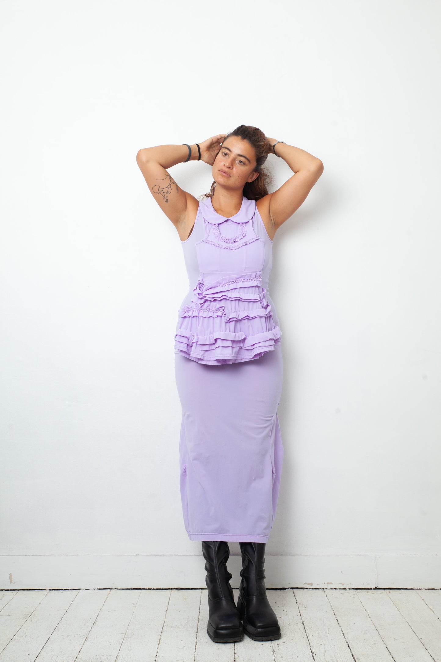 Comme des Garçons fall 2007 lilac dress with baby frock