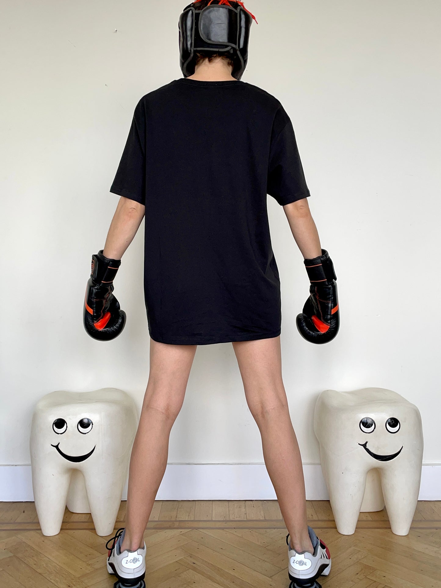 Jean-Paul Lespagnard "Cheese on Fleek" black cotton oversize t-shirt