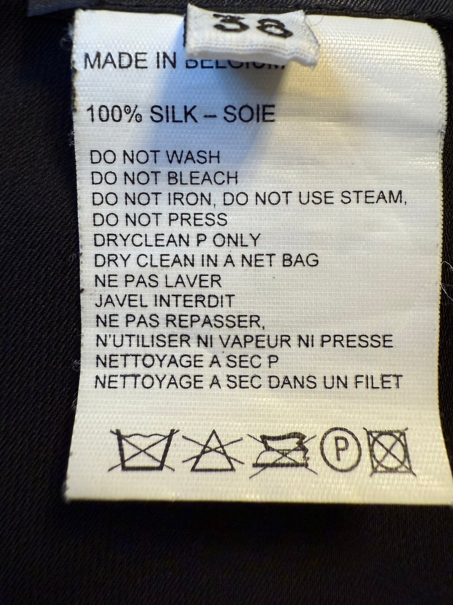 Ann Demeulemeester 2000's black silk mini skirt / belt