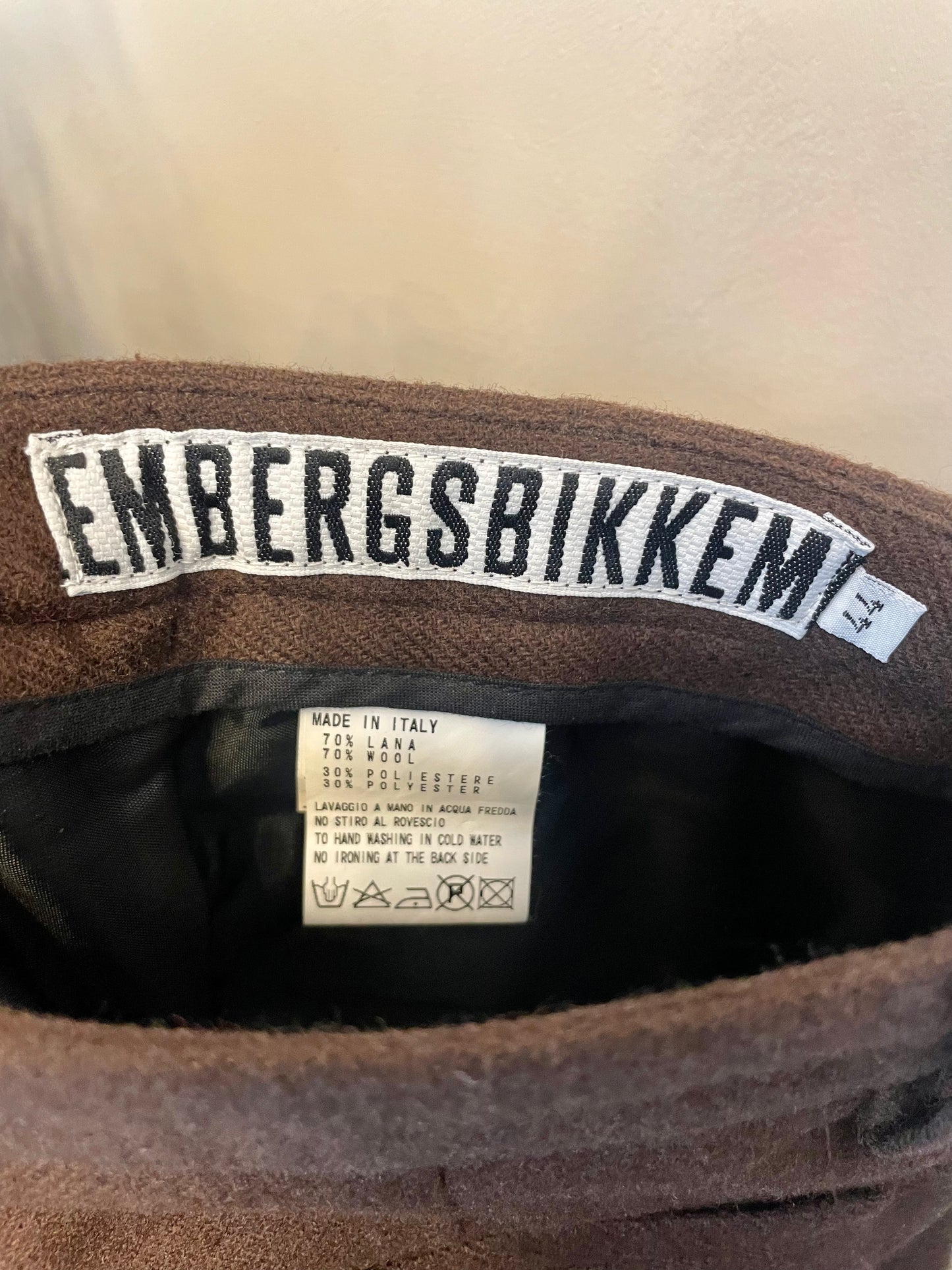 Dirk Bikkembergs 2000's brown wool straight leg trousers