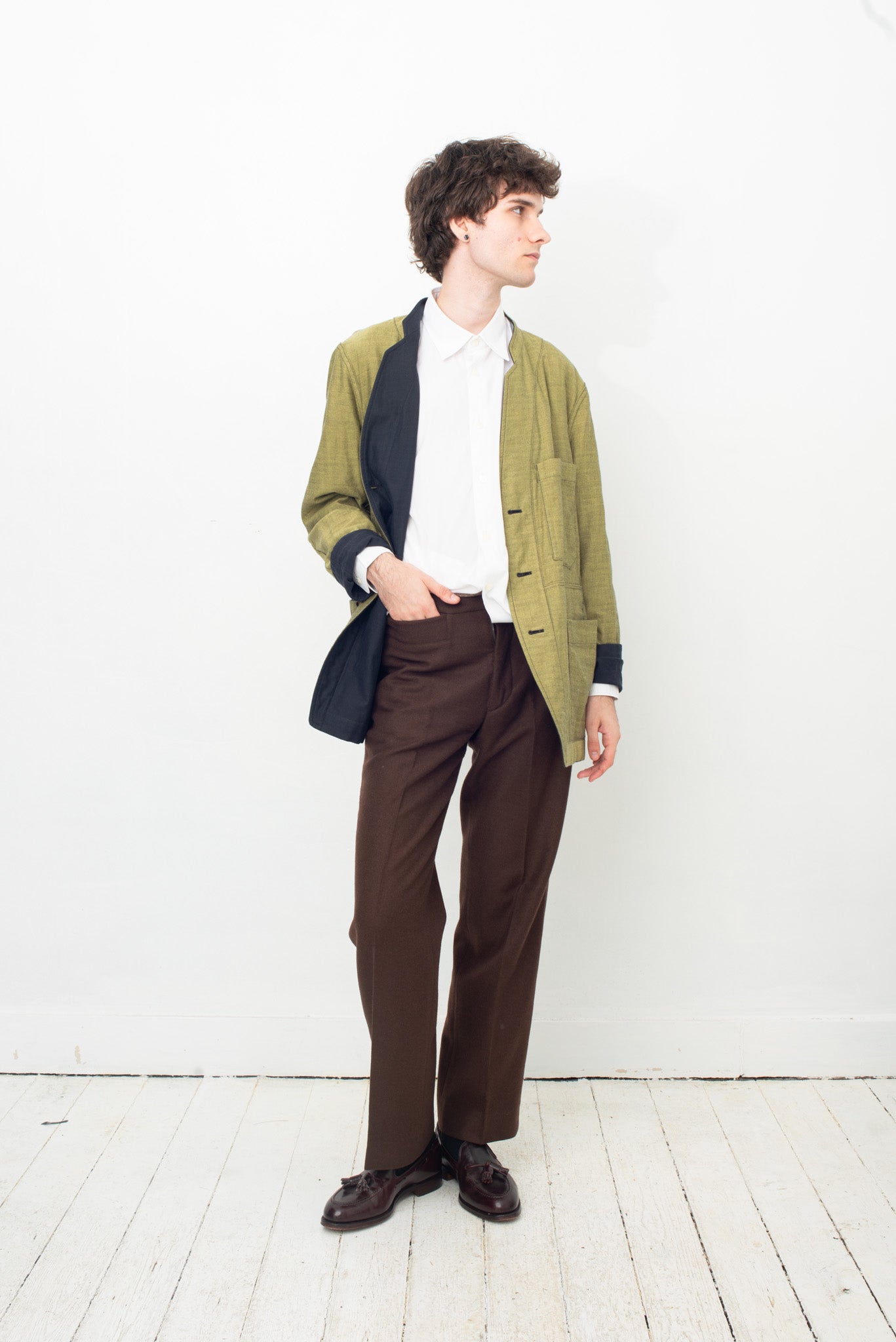 Dirk Bikkembergs 2000's wool brown straight trousers