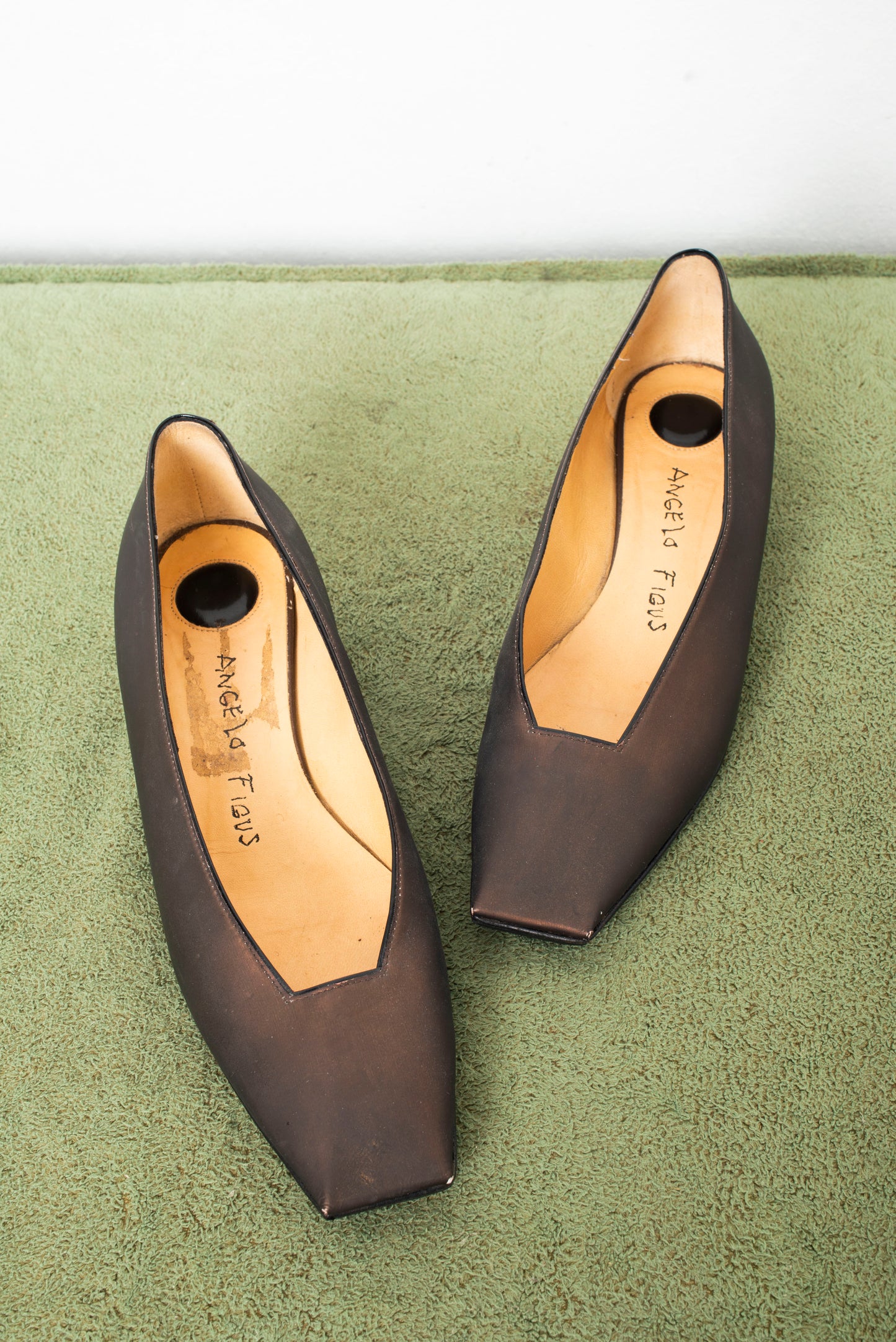 Angelo Figus brown leather ballerinas size 38