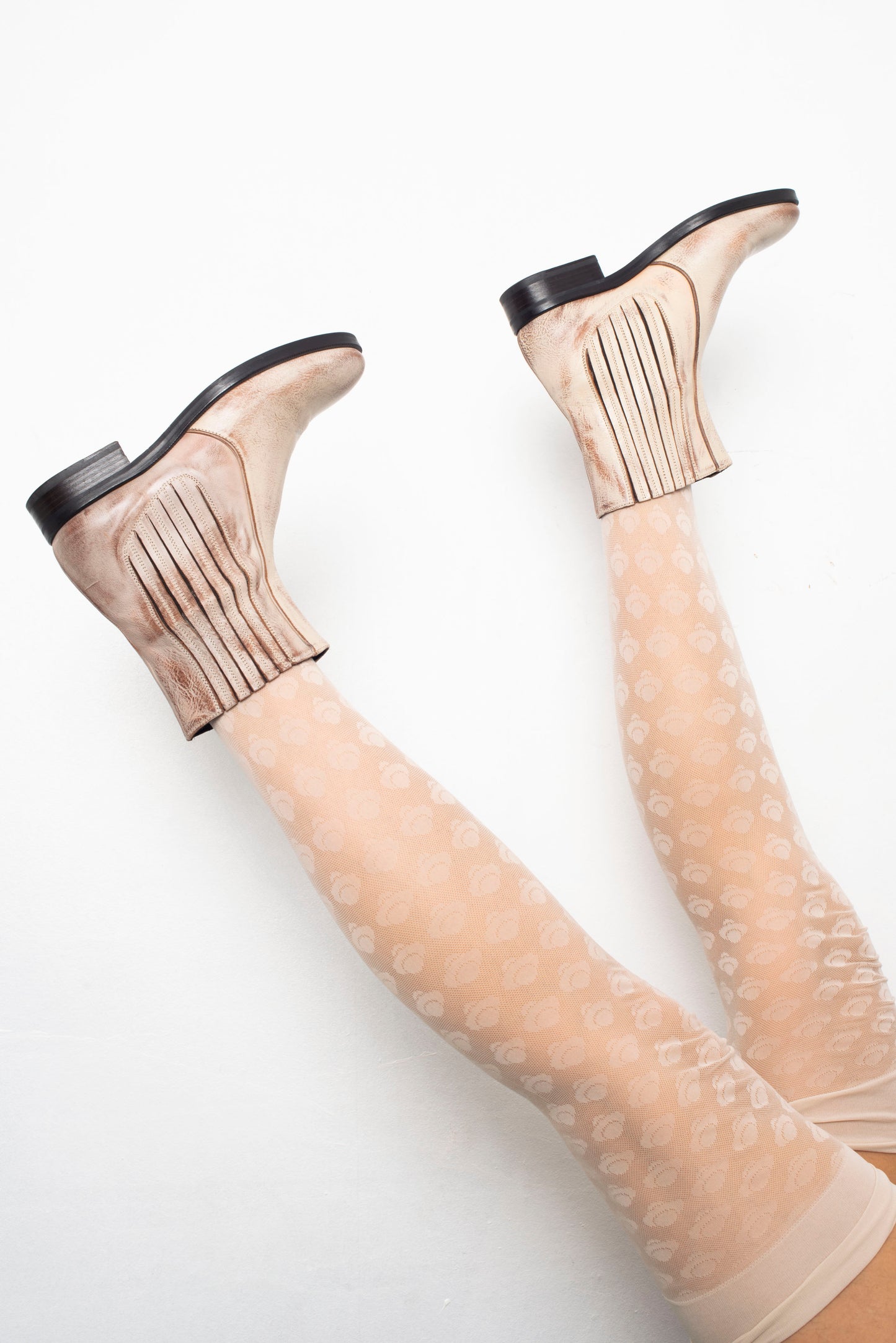 Jil Sander beige Chelsea boots with patina effect size 36
