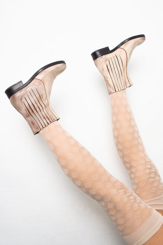 Jil Sander beige Chelsea boots with patina effect size 36