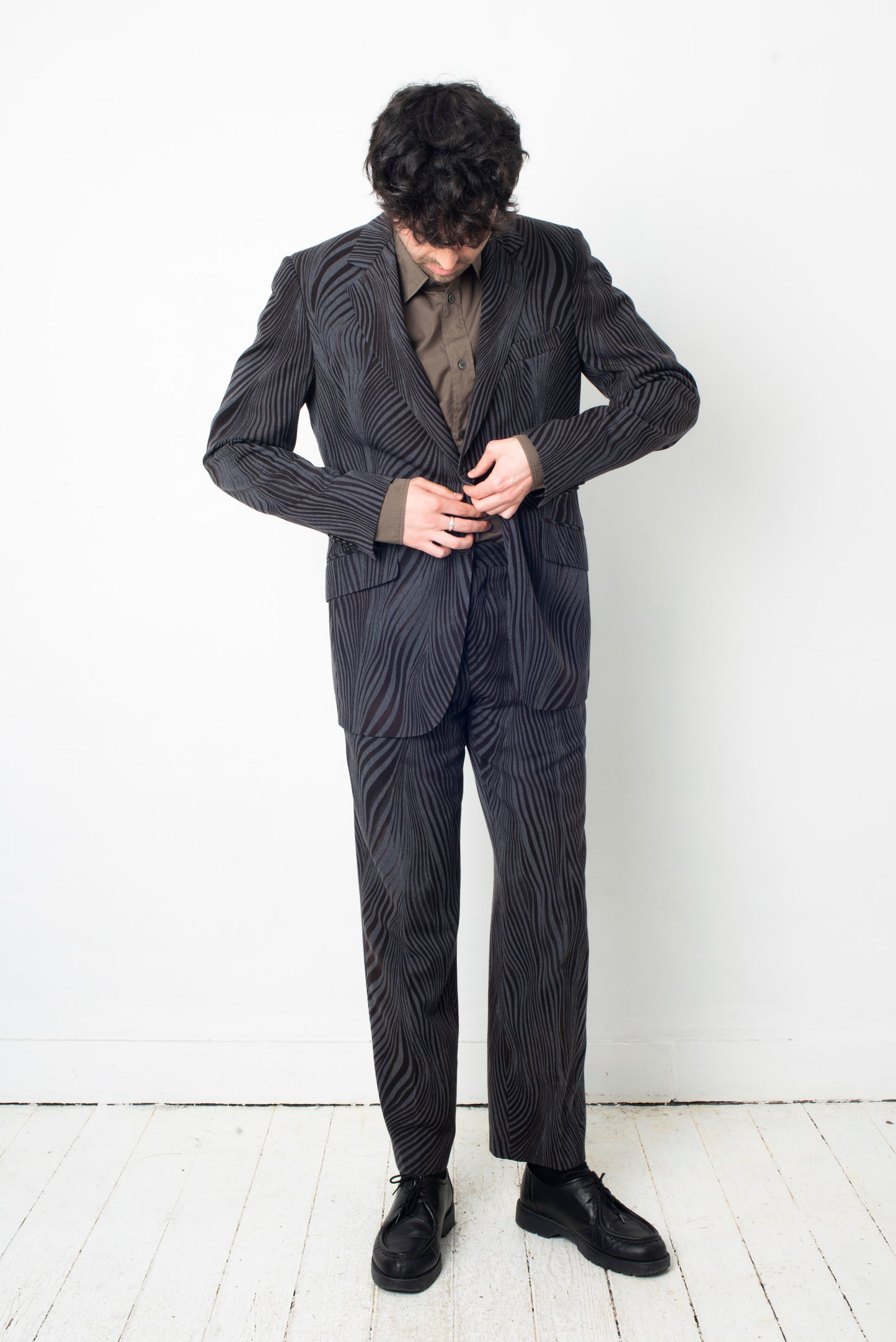 Etro 2000'S psychedelic zebra suit
