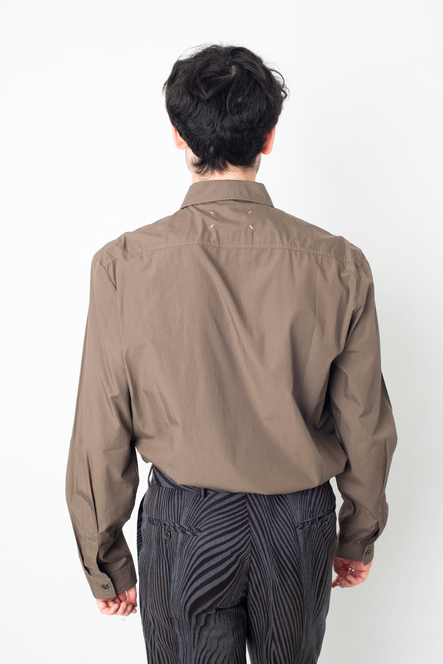 Martin Margiela khaki / brown cotton shirt
