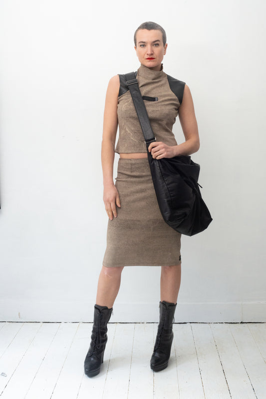 Yohji Yamamoto Discord FW 2020 leather shoulder bag