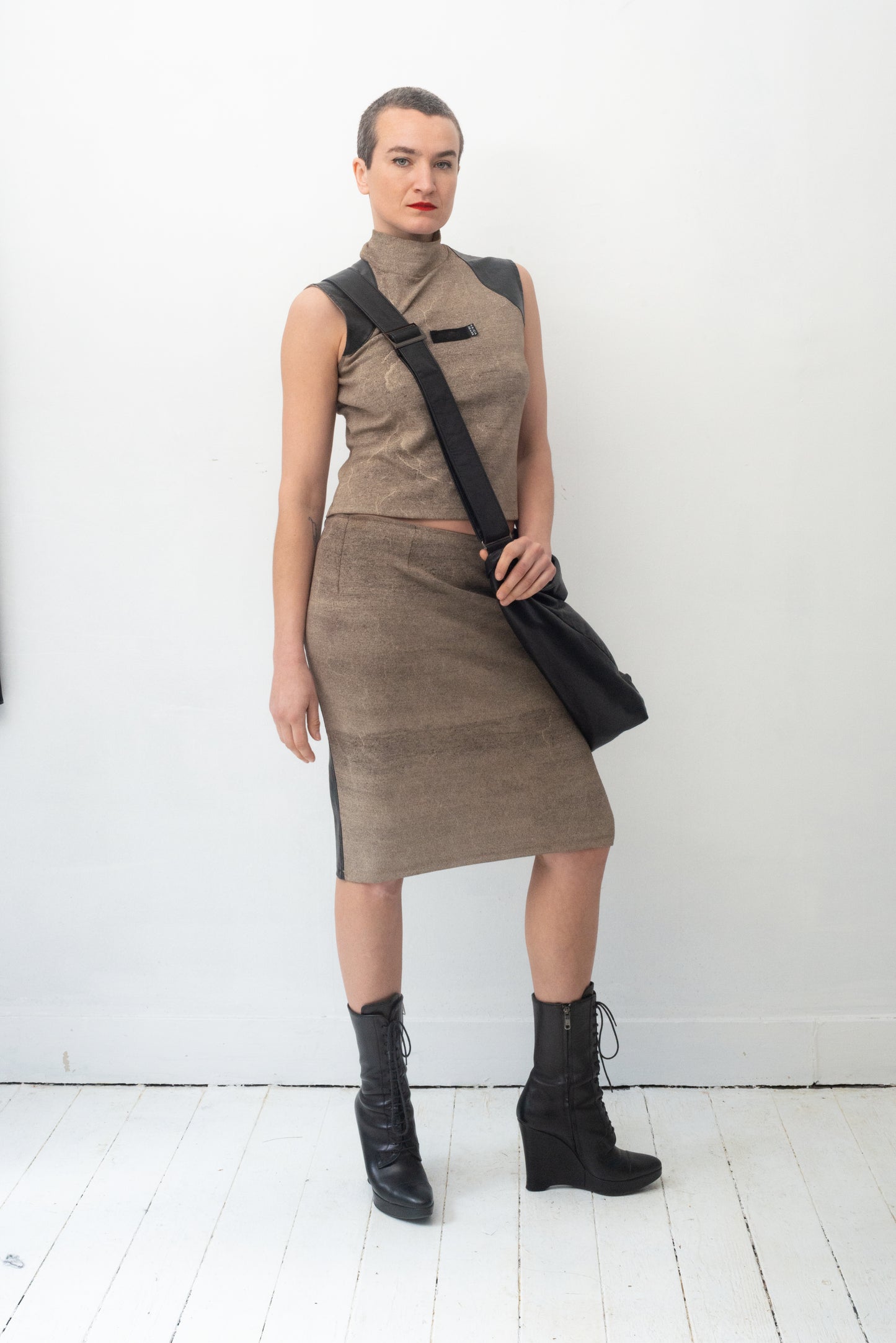 Yohji Yamamoto Discord FW 2020 leather shoulder bag