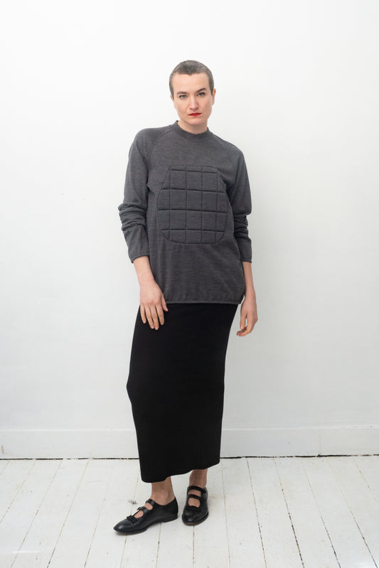 Comme des Garçons AW 2010 3D bulletproof vest grey wool sweater